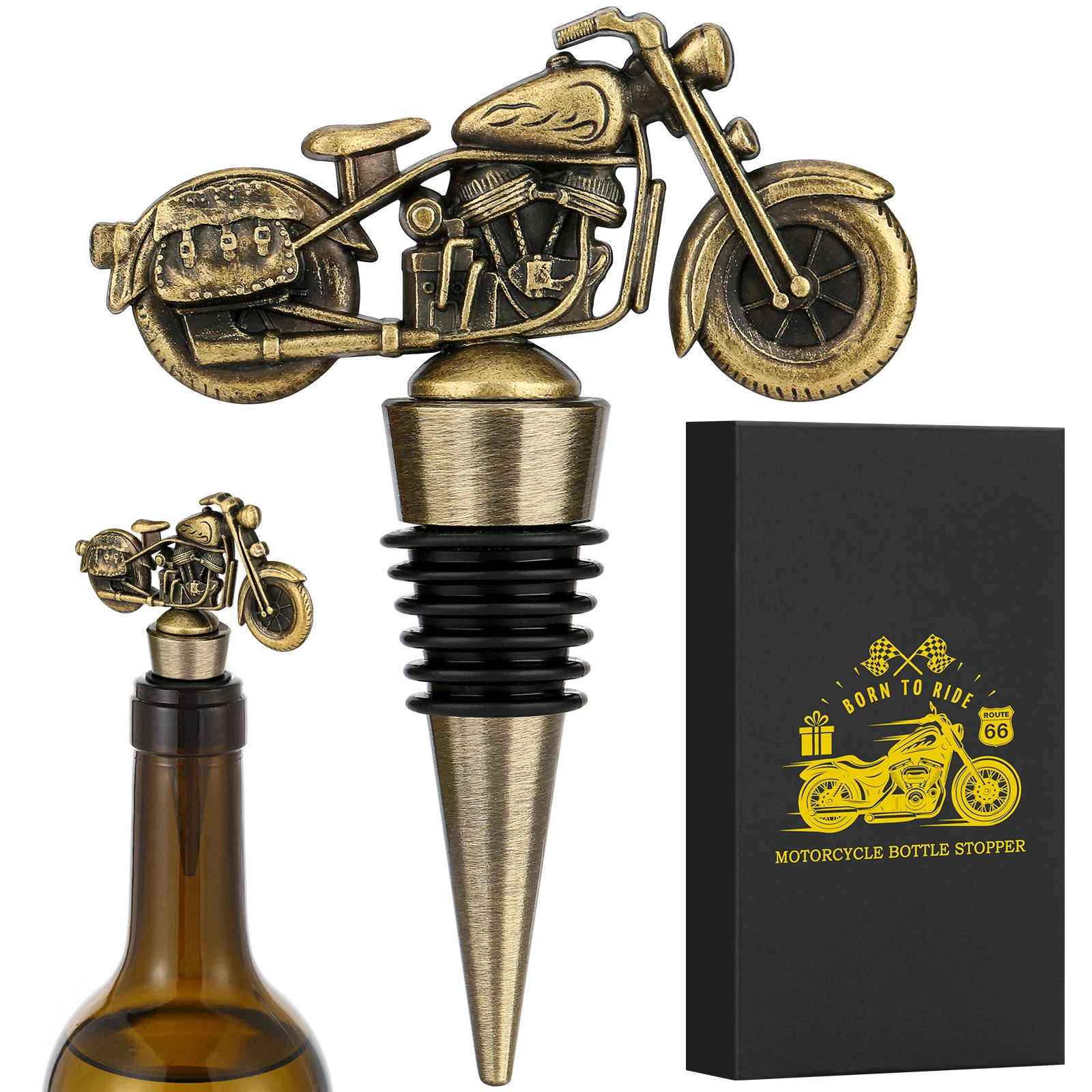 LKKCHER Motorcycle Wine Bottle Stopper Zinc Alloy and Food Grade Standard Silicone Stopper Cool Birthday Gifts for Men Boyfriend
LKKCHER Motorcycle Wine Bottle Stopper Zinc Alloy and Food Grade Standard Silicone Stopper Cool Birthday Gifts for Men Boyfriend