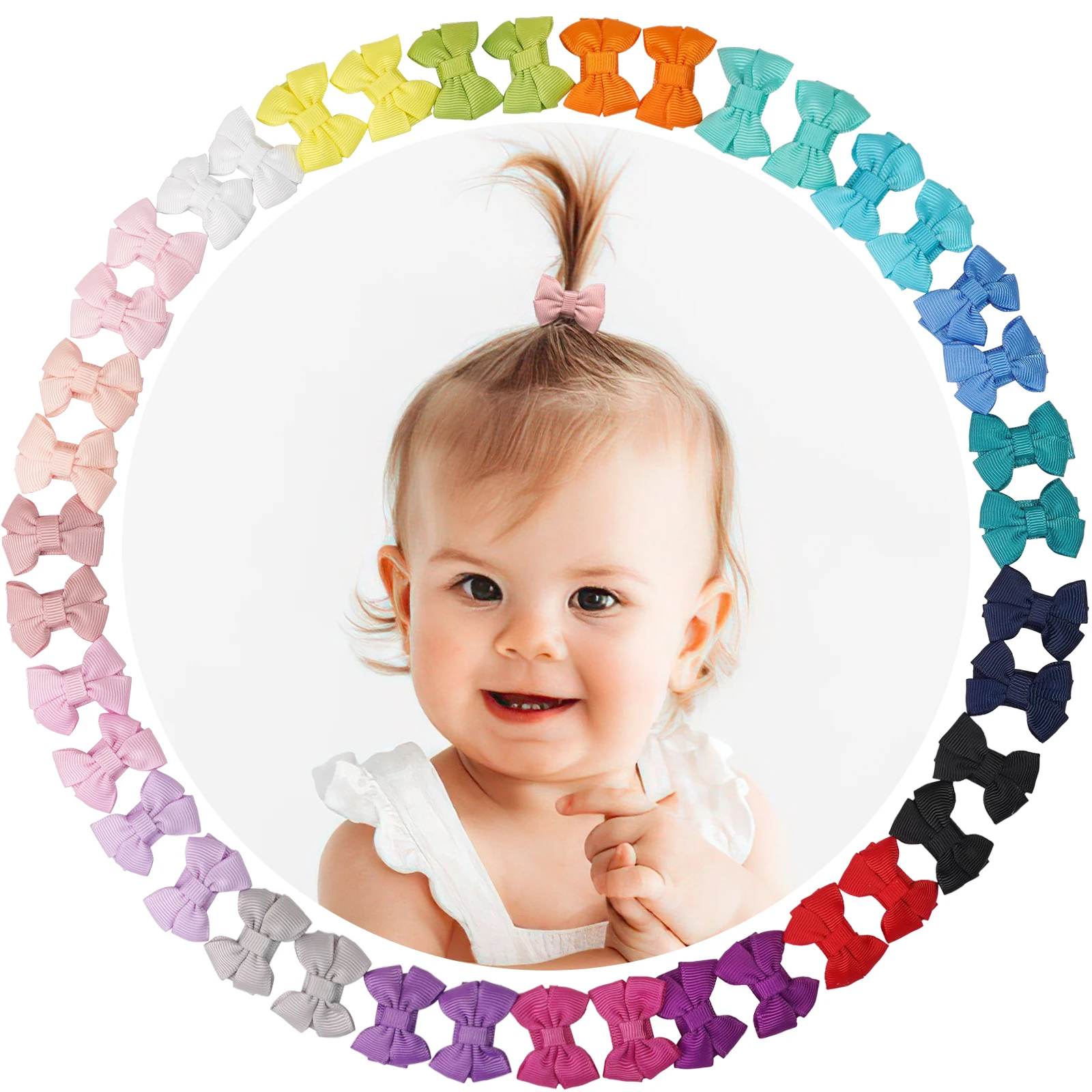 40Pcs Baby Girl Small Hair Bows Clips 1.4 inches Grosgrain Ribbon Clips for Infant Girls-Fully Lined Mini Bows in 20 Color Pairs
40Pcs Baby Girl Small Hair Bows Clips 1.4 inches Grosgrain Ribbon Clips for Infant Girls-Fully Lined Mini Bows in 20 Color Pairs