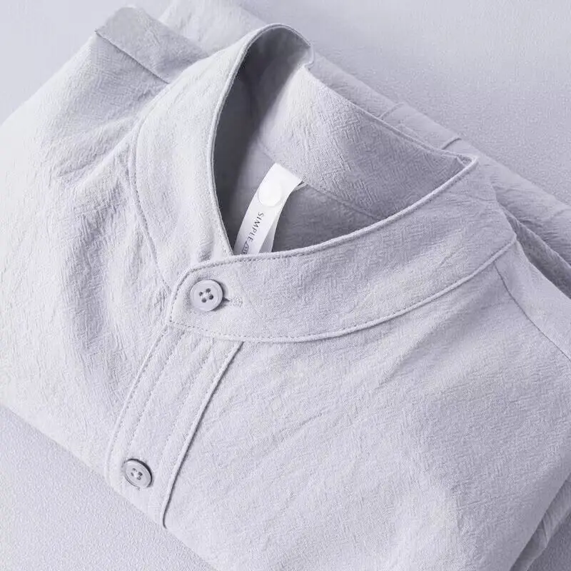 White Cotton Linen Short Sleeve Shirt Men Summer Casual Thin Long Sleeve Wrap Pure Color Lightweight Breathable Citywalk Shirt
White Cotton Linen Short Sleeve Shirt Men Summer Casual Thin Long Sleeve Wrap Pure Color Lightweight Breathable Citywalk Shirt