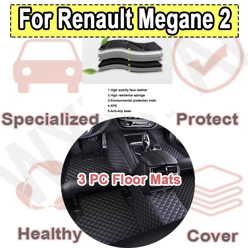 Luxury Custom Automotive Car Floor Mats For Renault Megane 2 2003 2004 2005 2006 Auto Luxury Leather Men Women Car Mats Full
Luxury Custom Automotive Car Floor Mats For Renault Megane 2 2003 2004 2005 2006 Auto Luxury Leather Men Women Car Mats Full