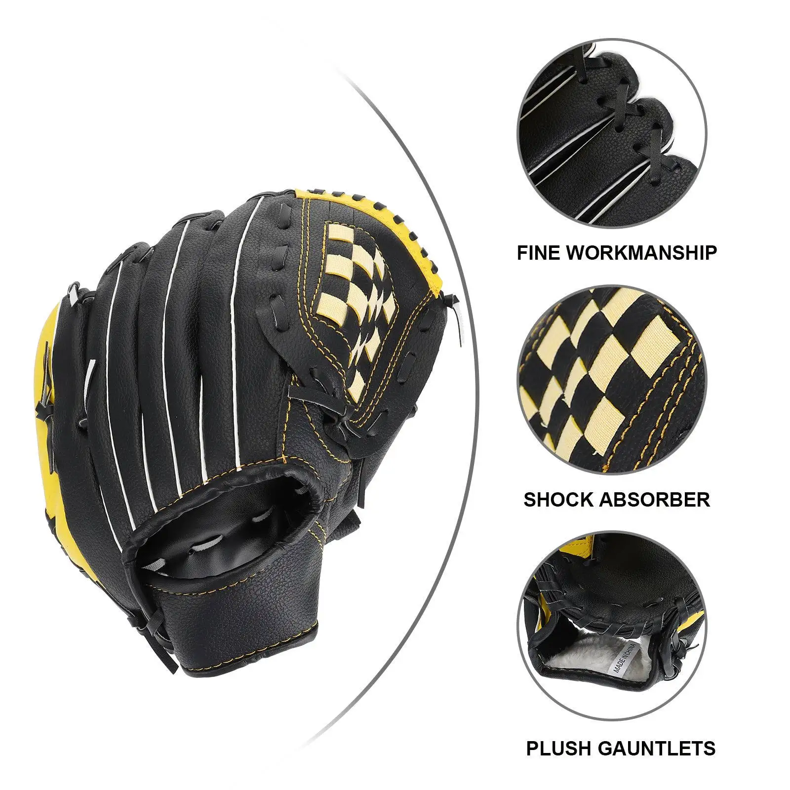 1Pcs Premium PU Baseball Glove Sturdy Lightweight Design Safe Comfortable Fit for Youth Adult Beginners Yellow Black Color
1Pcs Premium PU Baseball Glove Sturdy Lightweight Design Safe Comfortable Fit for Youth Adult Beginners Yellow Black Color