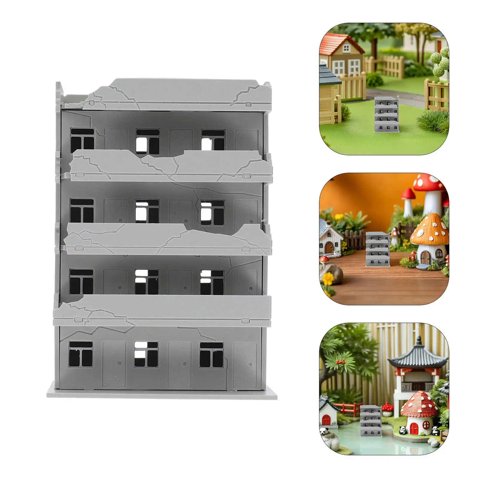 1:144 Scale Plastic Ruined Residential Building Damaged House Miniature Architecture for Sand Table Railway Scenery Abandoned
1:144 Scale Plastic Ruined Residential Building Damaged House Miniature Architecture for Sand Table Railway Scenery Abandoned