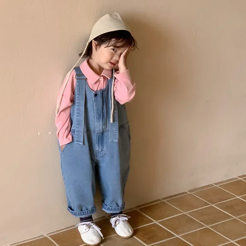 Autumn New Children Sleeveless Jumpsuit Baby Girls Solid Loose Overalls Toddler Fashion Casual Denim Strap Pants Kids Clothes 
Autumn New Children Sleeveless Jumpsuit Baby Girls Solid Loose Overalls Toddler Fashion Casual Denim Strap Pants Kids Clothes
