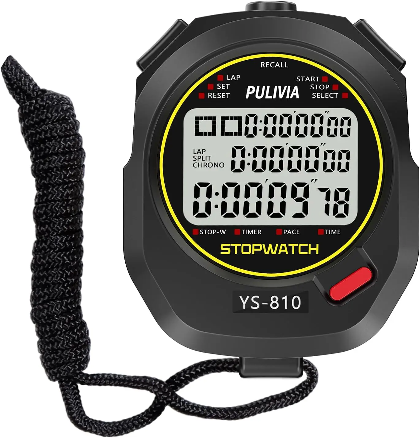 10-Lap Stopwatch for Sports, Countdown Timer, Large Display, Coaches & Teachers
10-Lap Stopwatch for Sports, Countdown Timer, Large Display, Coaches & Teachers