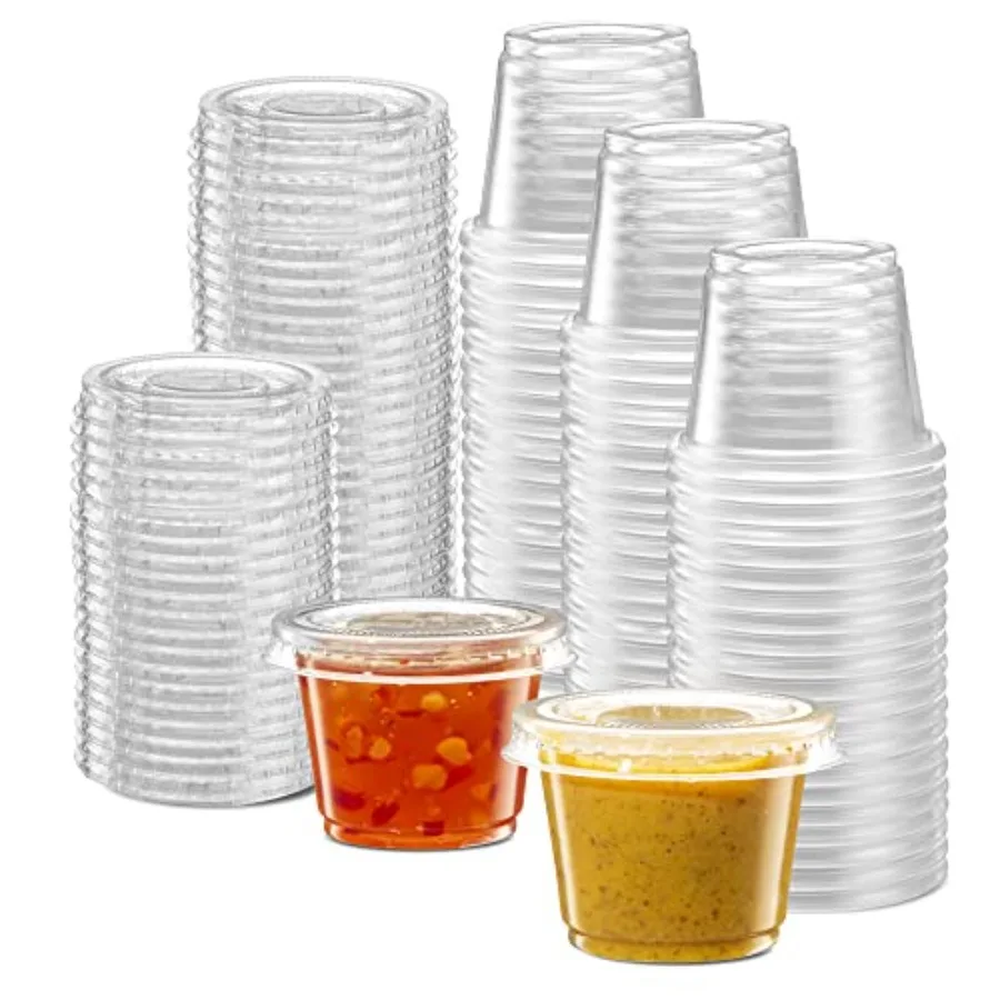 200 Sets Clear Diposable Plastic Portion Cups With Lids, Small Mini Containers For Portion Controll, Jello Shots, Meal Prep, Sa
200 Sets Clear Diposable Plastic Portion Cups With Lids, Small Mini Containers For Portion Controll, Jello Shots, Meal Prep, Sa