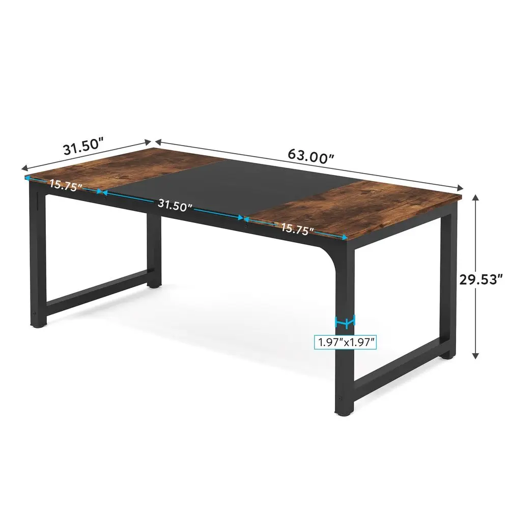Modern Computer Desk, 63 x 31.5 inch Large Office Desk Computer Table Study Writing Desk Workstation for Home Office, Vintage B
Modern Computer Desk, 63 x 31.5 inch Large Office Desk Computer Table Study Writing Desk Workstation for Home Office, Vintage B