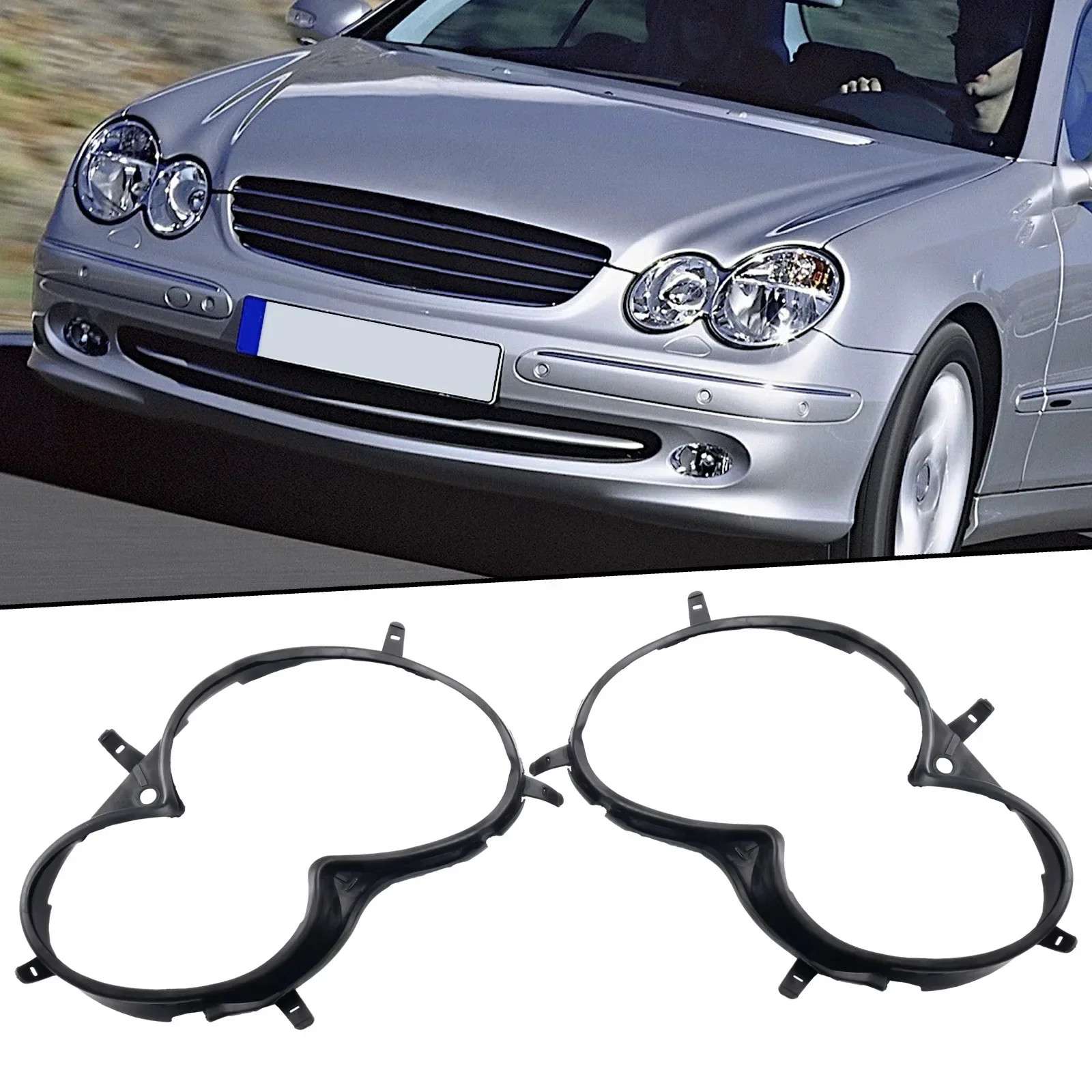 1 Pair Black Plastic Left Right Headlight Headlamp Gasket For Mercedes W209 CLK 2003-2009 2098260191 2098260291
1 Pair Black Plastic Left Right Headlight Headlamp Gasket For Mercedes W209 CLK 2003-2009 2098260191 2098260291