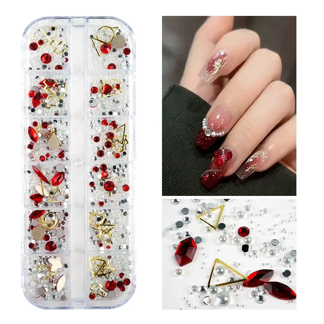 12 Grids Stunning Nail Decorations DIY Charm DesignDecorations Luxury Rhinestones and Alloy Jewelry
12 Grids Stunning Nail Decorations DIY Charm DesignDecorations Luxury Rhinestones and Alloy Jewelry