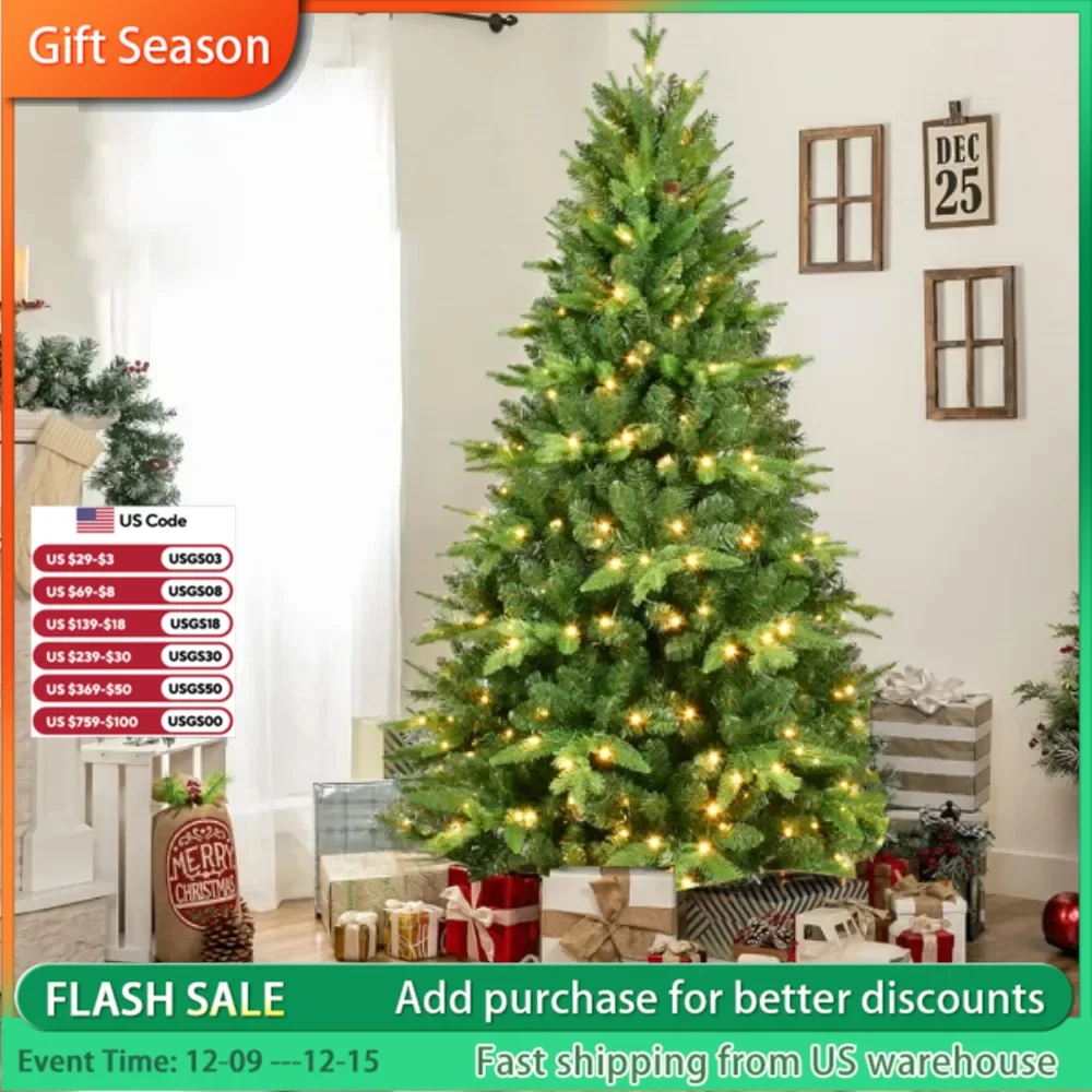 The 7 feet PVC green Christmas tree makes the tree fluffy and authentic, and it is easy to unfold the PE+PVC leaves Green
The 7 feet PVC green Christmas tree makes the tree fluffy and authentic, and it is easy to unfold the PE+PVC leaves Green