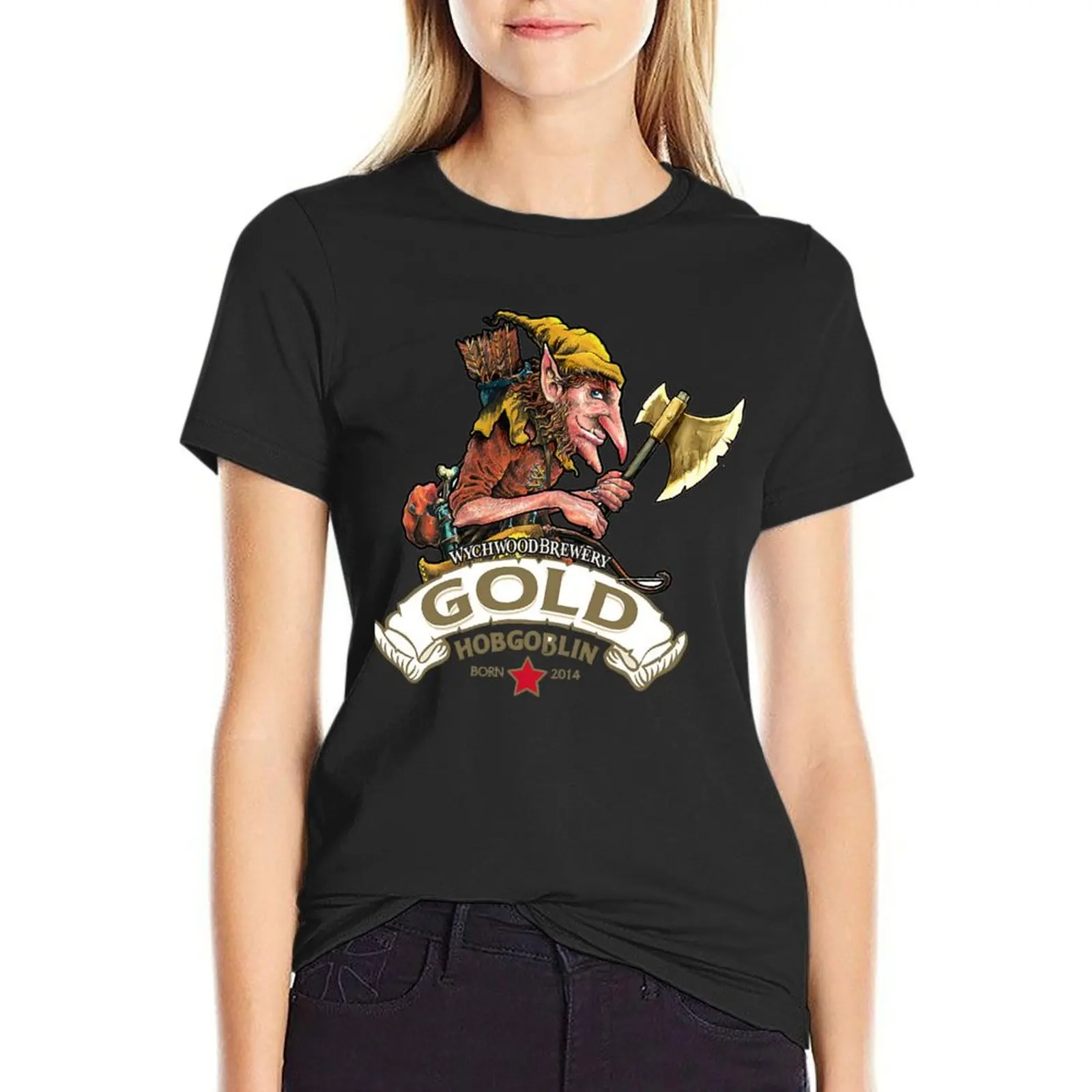 Hobgoblin Gold T-Shirt oversized lady clothes cute tops t-shirts for Women loose fit
Hobgoblin Gold T-Shirt oversized lady clothes cute tops t-shirts for Women loose fit