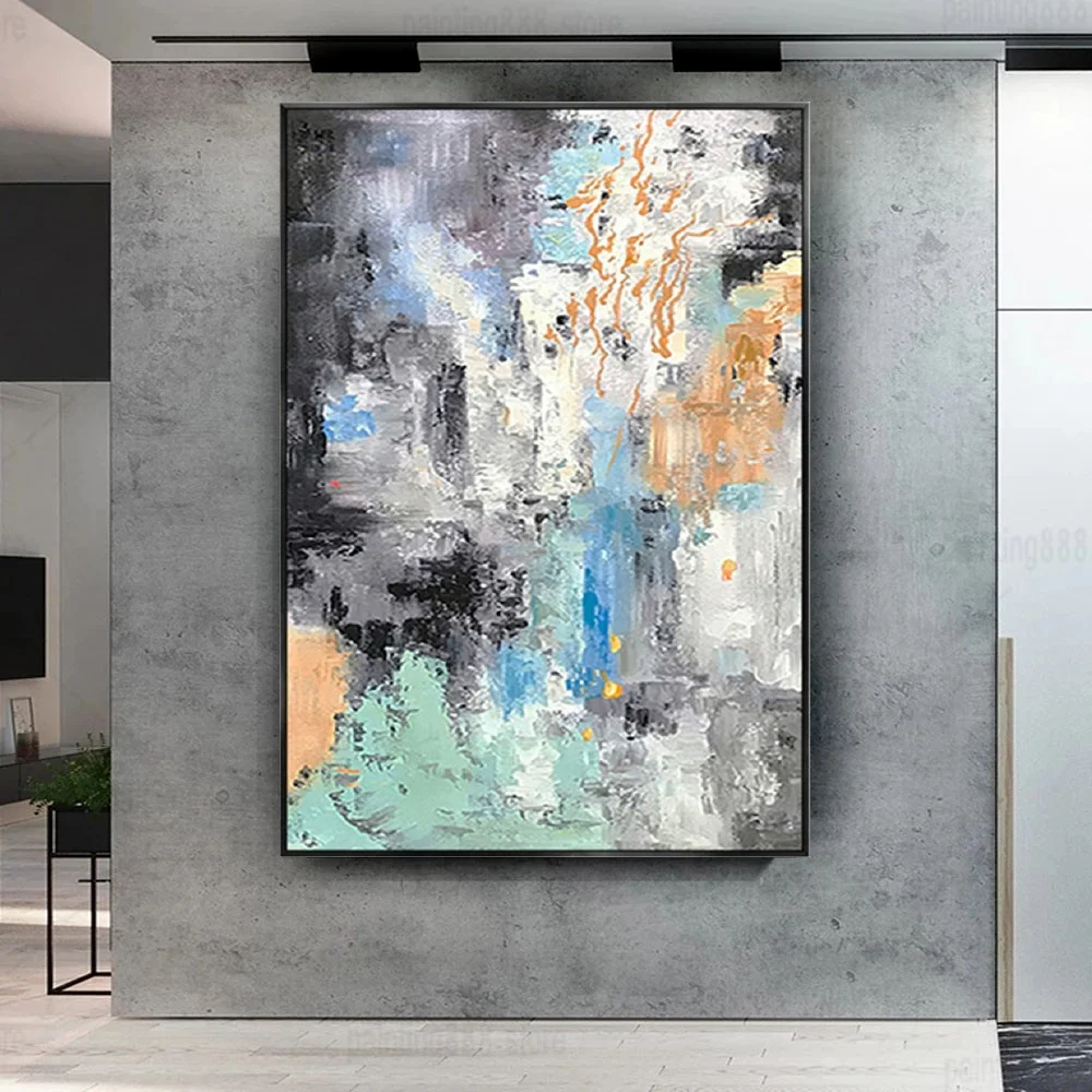 Modern Mural Exhibit Decor Living Room Blue Texture Abstract Oil Painting On Canvas Drawing Pattern Handmade Wall Art Picture
Modern Mural Exhibit Decor Living Room Blue Texture Abstract Oil Painting On Canvas Drawing Pattern Handmade Wall Art Picture