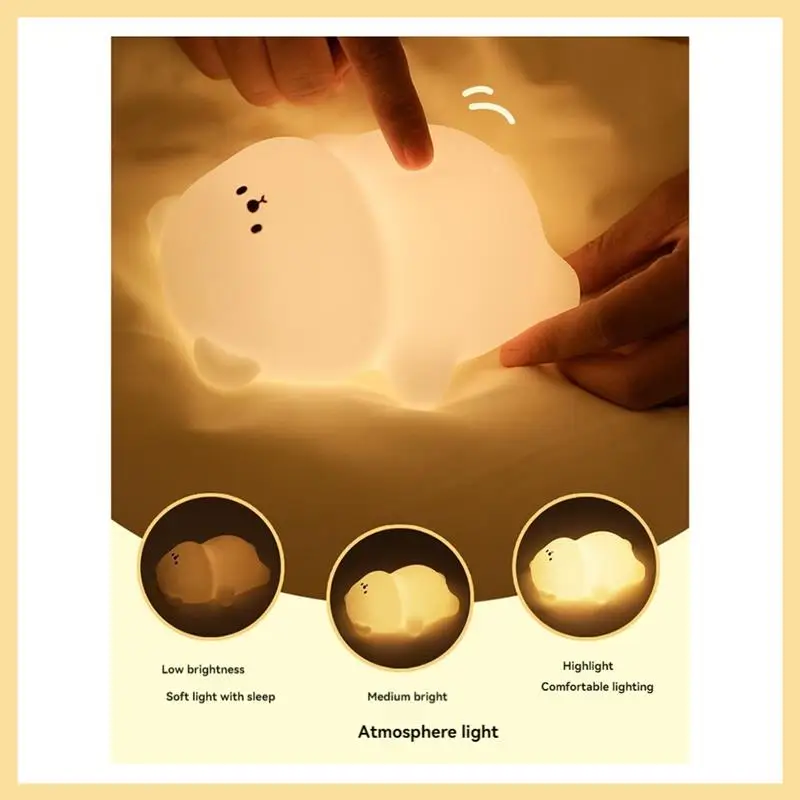 GOOD-Silicone Lying Flat Bear LED Night Light Cute Animal Kids Night Lamp Touch Control USB Rechargeable Lamps For Kid 
GOOD-Silicone Lying Flat Bear LED Night Light Cute Animal Kids Night Lamp Touch Control USB Rechargeable Lamps For Kid