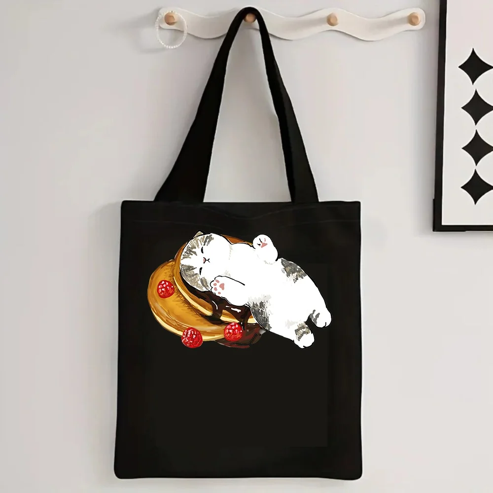 Kawaii Cat Pancake Print Canvas Shoulder Bag Fashion Casual Tote Handbag For Ladies Daily Commute
Kawaii Cat Pancake Print Canvas Shoulder Bag Fashion Casual Tote Handbag For Ladies Daily Commute