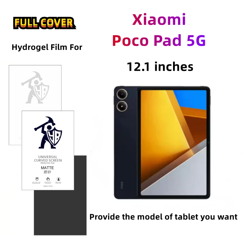 2pcs Matte Tablets Hydrogel Film For Xiaomi Poco Pad 5G HD Screen Protector For Xiaomi Poco Pad 5G 12.1 inches Anti Spy Protecti
2pcs Matte Tablets Hydrogel Film For Xiaomi Poco Pad 5G HD Screen Protector For Xiaomi Poco Pad 5G 12.1 inches Anti Spy Protecti