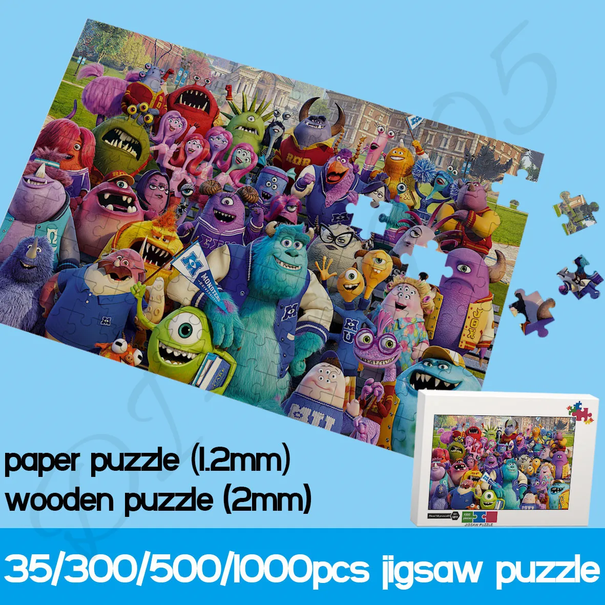 Пазлы из 1000 частей для взрослых, Disney, анимация, монстры, Университетская бумага и деревянные головоломки, игрушки и хобби для детей
Пазлы из 1000 частей для взрослых, Disney, анимация, монстры, Университетская бумага и деревянные головоломки, игрушки и хобби для детей