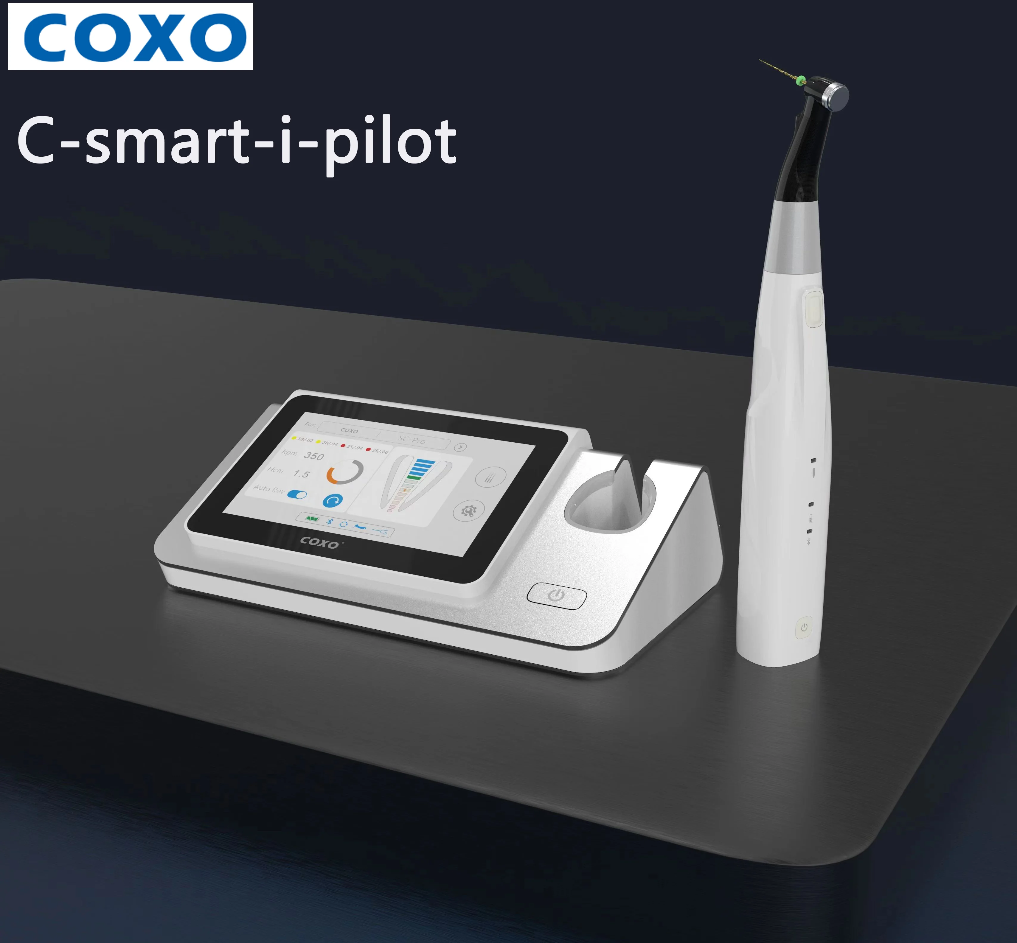 COXO C-smart-i-pilot Dental root canal preparation machine, with mini head and LED ,Wireless charging, independent use of handle
COXO C-smart-i-pilot Dental root canal preparation machine, with mini head and LED ,Wireless charging, independent use of handle