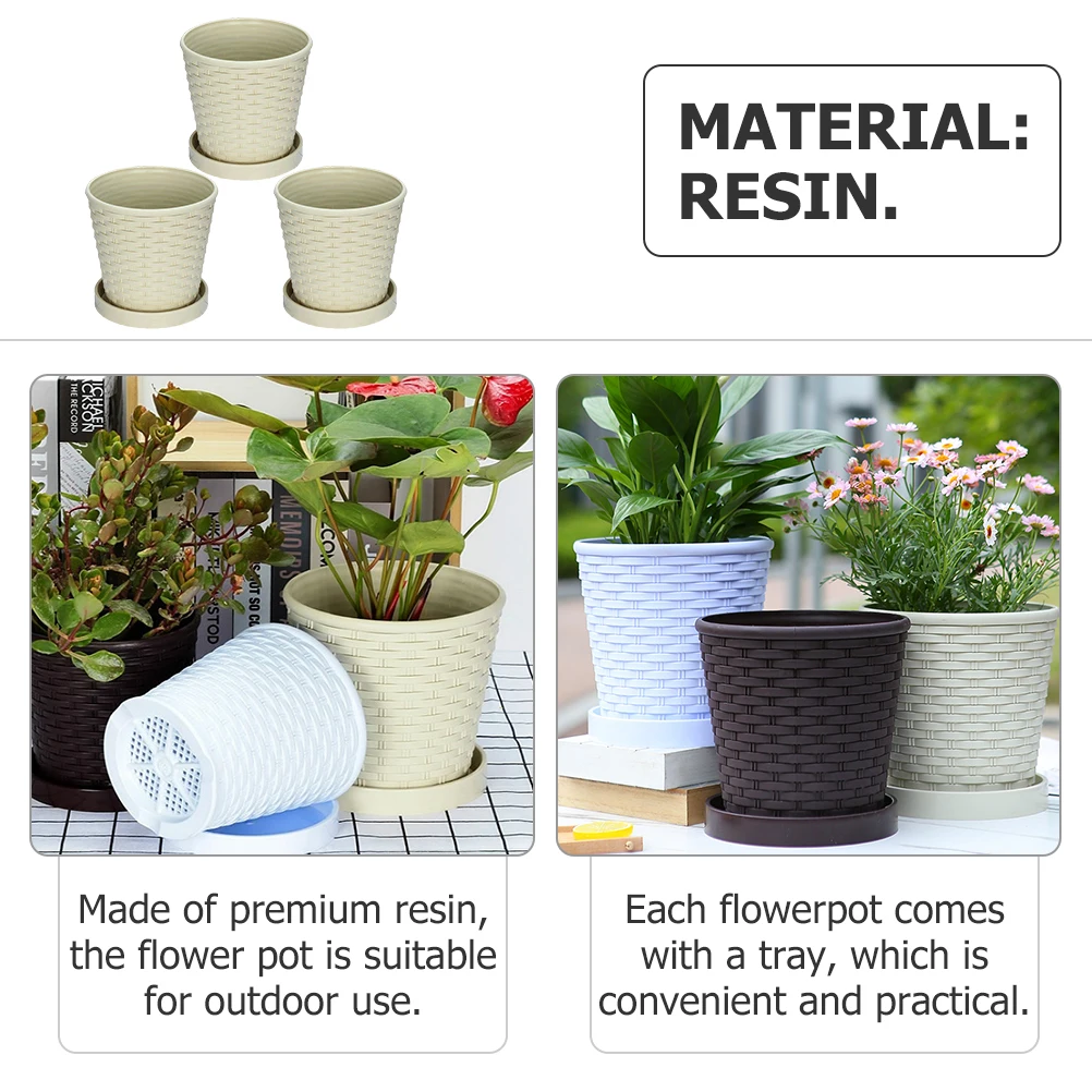 Resin Flower Pot 3 Sets Planter Pots Indoor Garden Creative Artificial Gardening Multi Holes Tray Succulent
Resin Flower Pot 3 Sets Planter Pots Indoor Garden Creative Artificial Gardening Multi Holes Tray Succulent