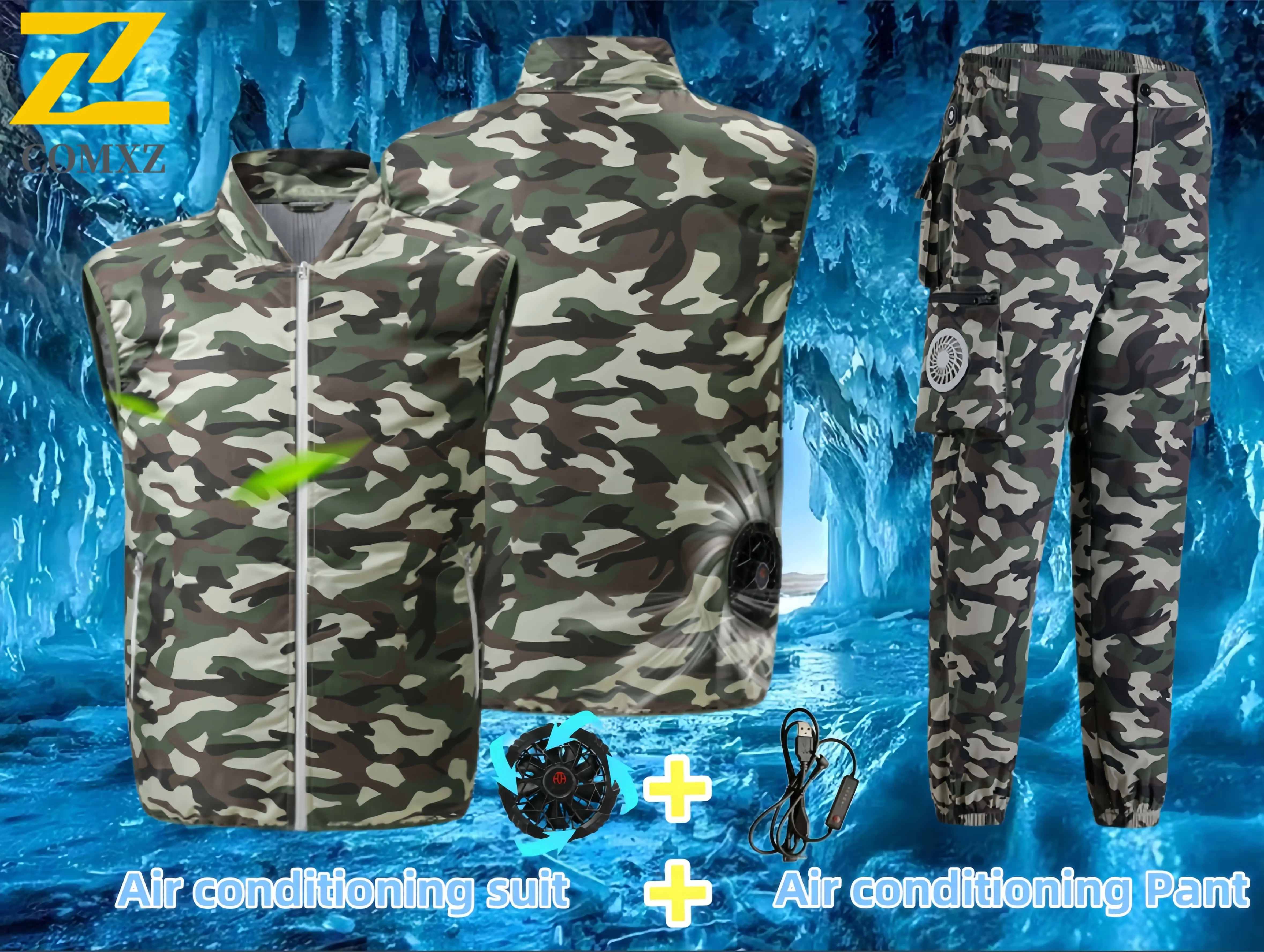 Summer Air Conditioning Clothing Suit Ice Silk Breathable Vest High Power Cooling Air Conditioning Pant Outdoor Fishing Overalls
Summer Air Conditioning Clothing Suit Ice Silk Breathable Vest High Power Cooling Air Conditioning Pant Outdoor Fishing Overalls