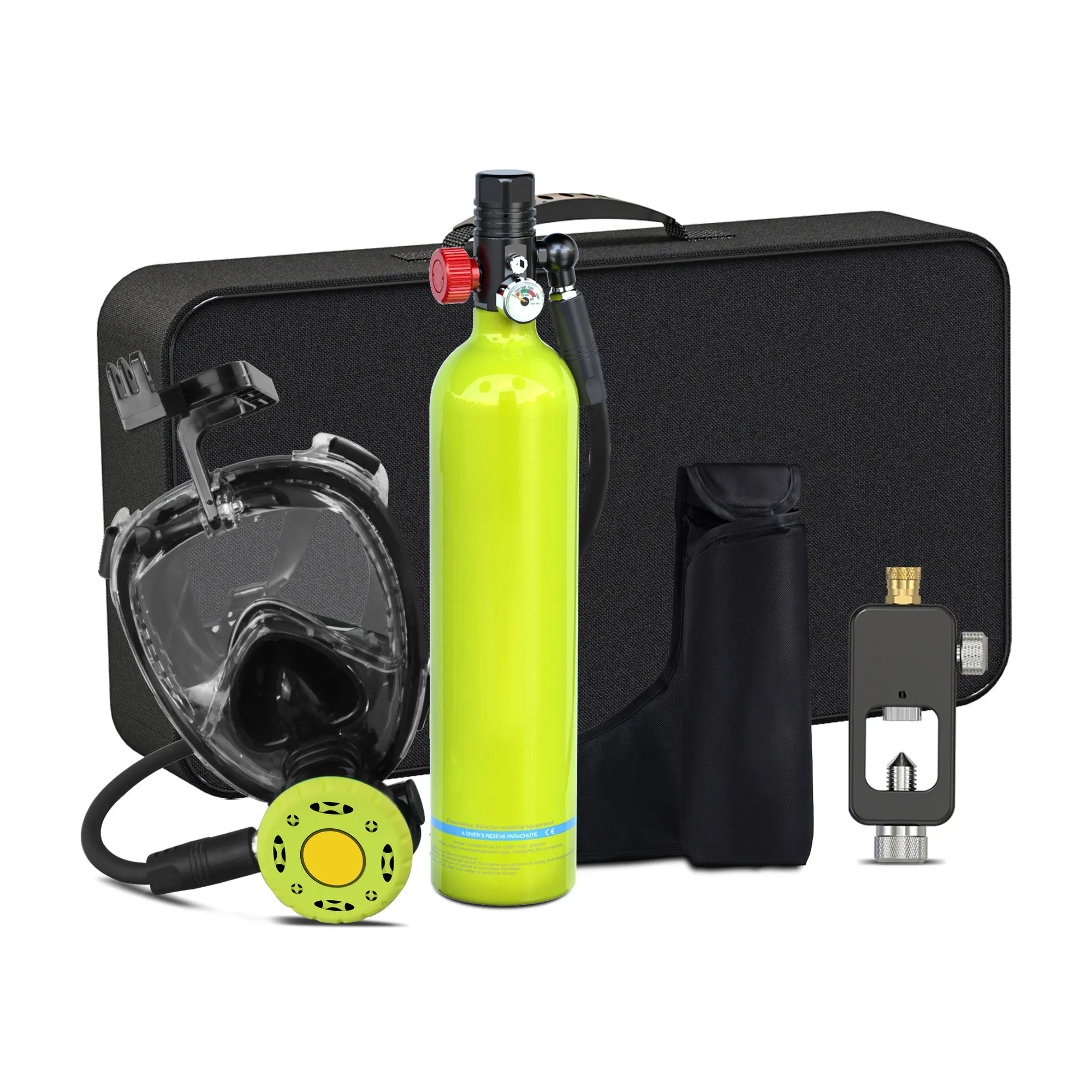 Waterproof Breathable Diving Equipment Single Set Air Cylinder Tank with Full Face Mask Fashion Style From China
Waterproof Breathable Diving Equipment Single Set Air Cylinder Tank with Full Face Mask Fashion Style From China