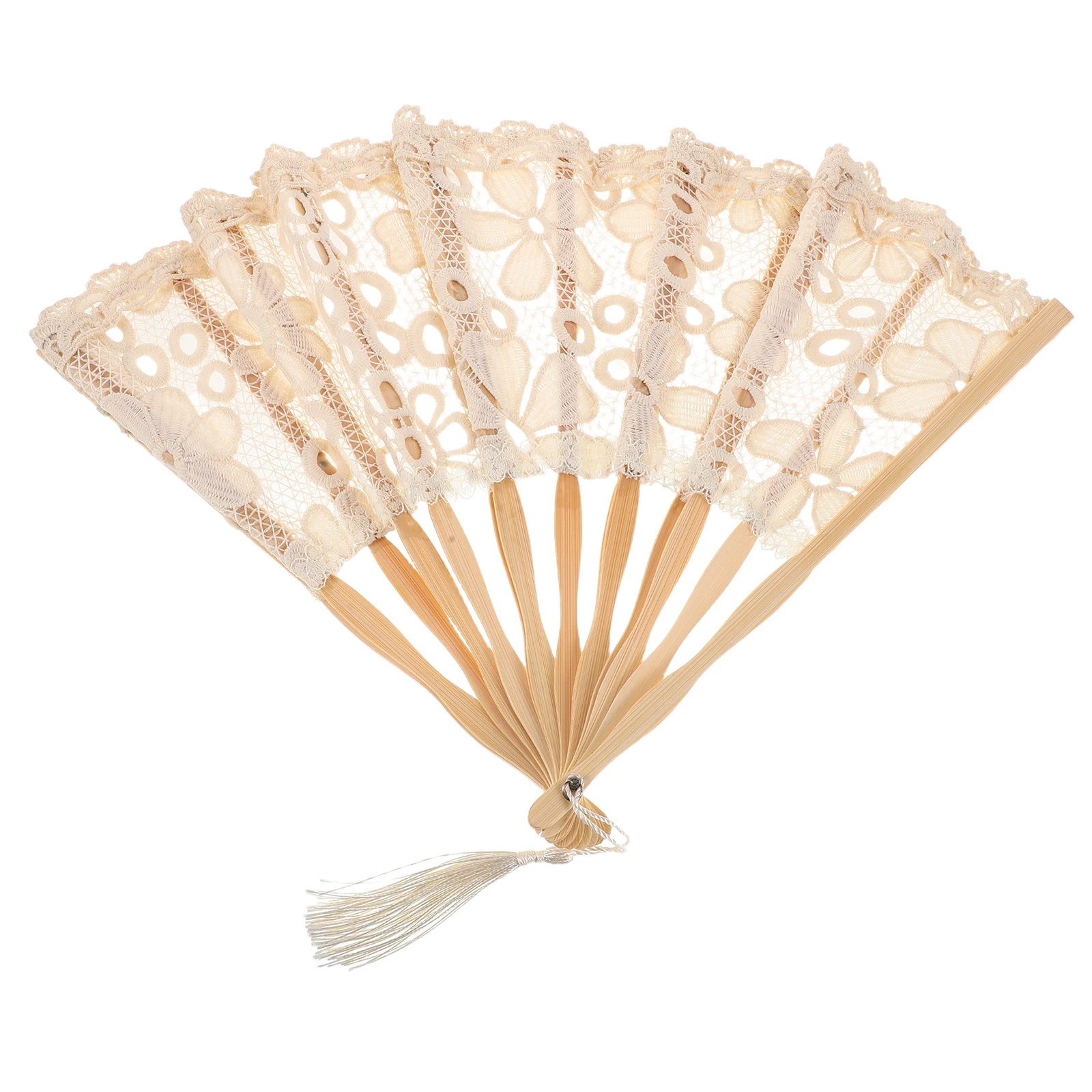 19 Inch Lace Folding Hand Fan Elegant Bamboo Frame Tassel Bridal Wedding Decoration Party Dancing Festival Women Shower
19 Inch Lace Folding Hand Fan Elegant Bamboo Frame Tassel Bridal Wedding Decoration Party Dancing Festival Women Shower