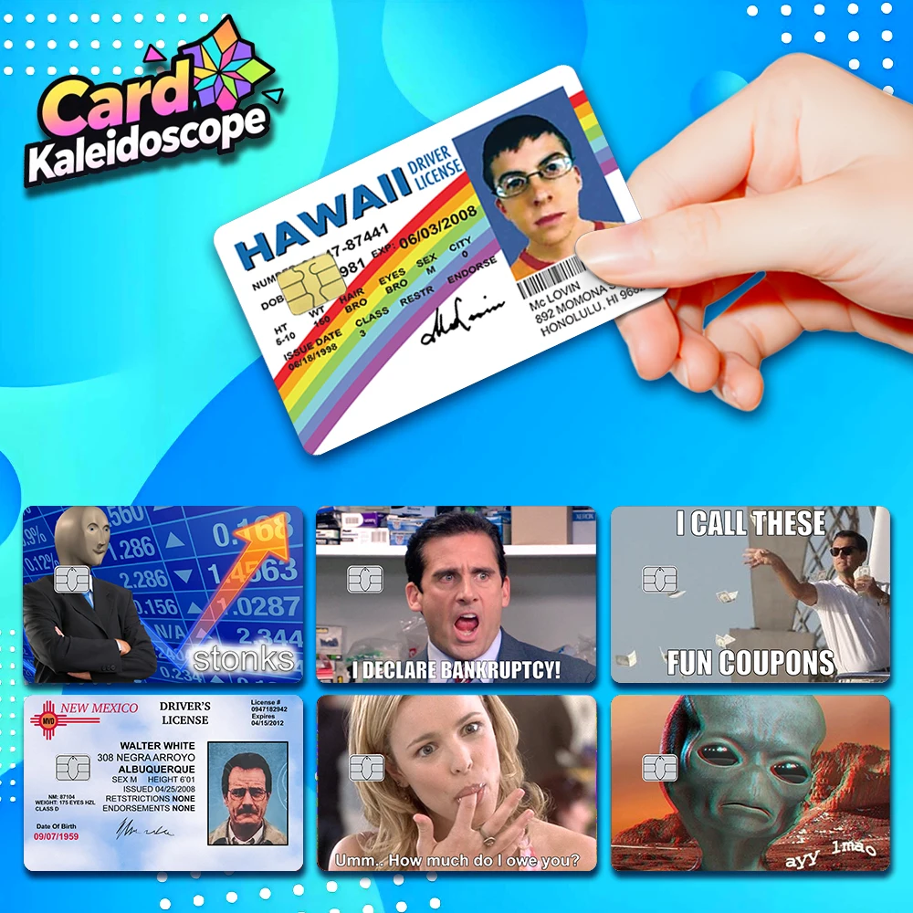 Funny Meme Series Credit Card Skin Sticker Matte Stickers for VISA JCB Mastercard and Other Bank IC Card Protection Decoration
Funny Meme Series Credit Card Skin Sticker Matte Stickers for VISA JCB Mastercard and Other Bank IC Card Protection Decoration