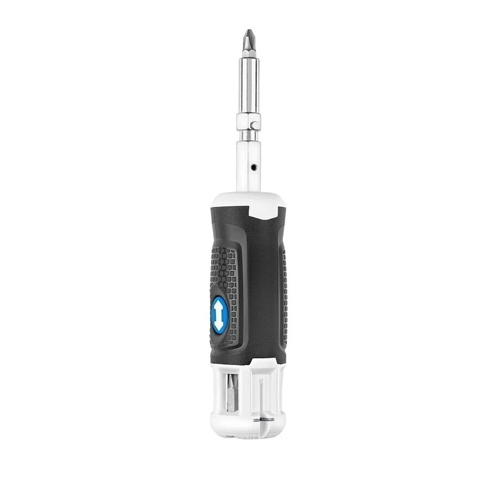 15-in-1 Quick-Change Screwdriver, Wire Stripper and Wire Bender.
15-in-1 Quick-Change Screwdriver, Wire Stripper and Wire Bender.