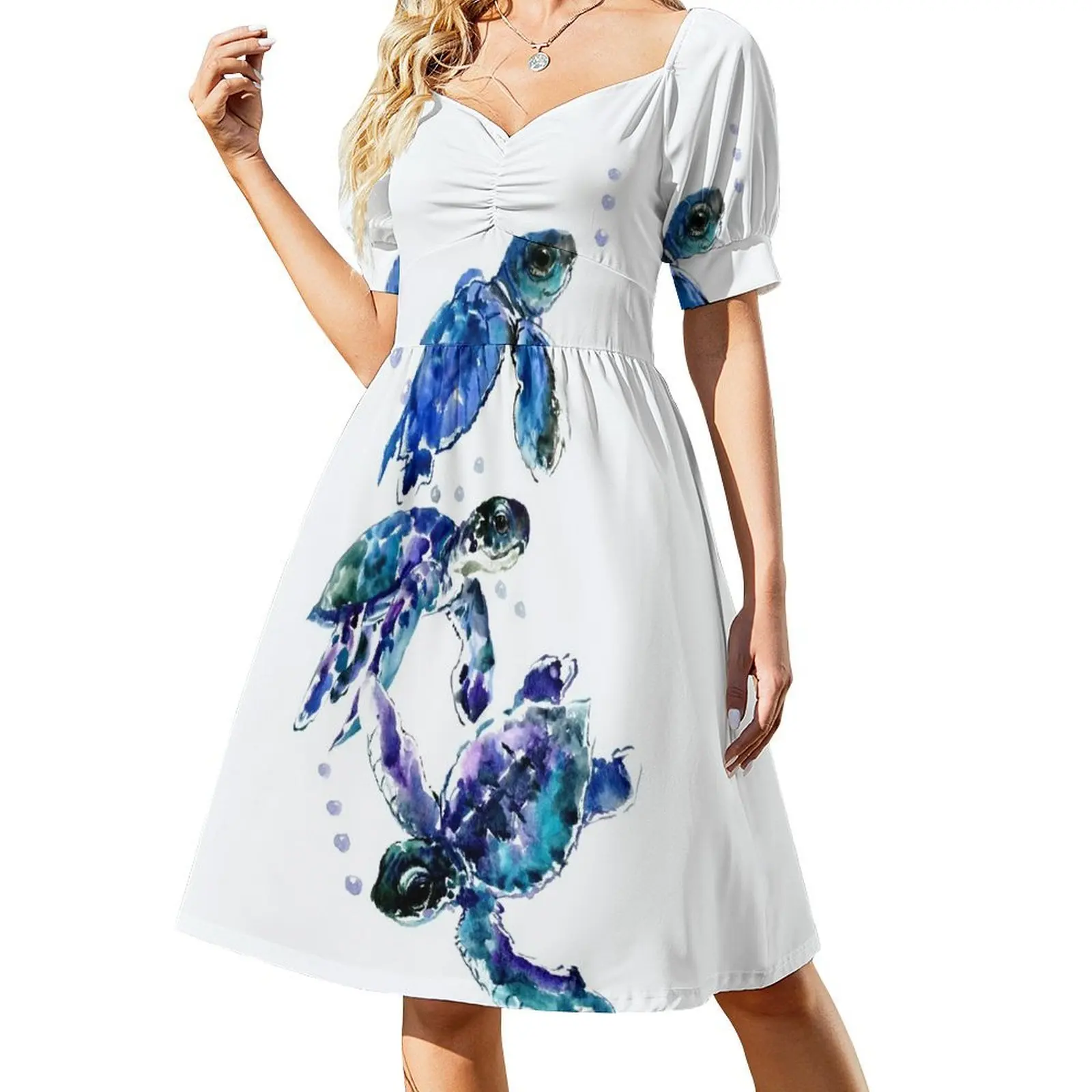 Three Sea Turtles Short-Sleeved Dress dress korean style Evening gown dress party night
Three Sea Turtles Short-Sleeved Dress dress korean style Evening gown dress party night