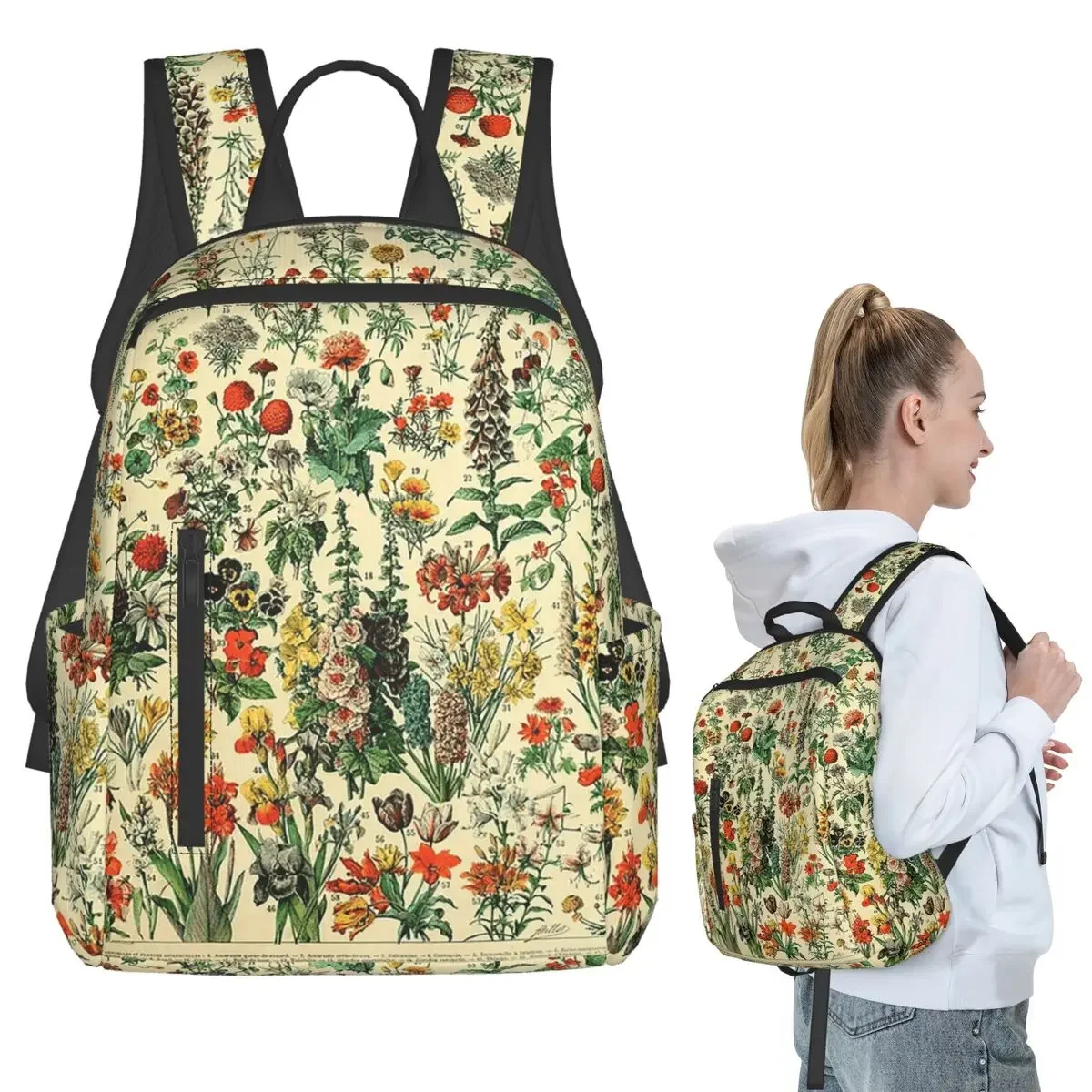 Types Of Flowers, Adolphe Millot Backpack Student Boys Girls BookBag Children School Bag Computer Shoulder Bags for Men Women
Types Of Flowers, Adolphe Millot Backpack Student Boys Girls BookBag Children School Bag Computer Shoulder Bags for Men Women