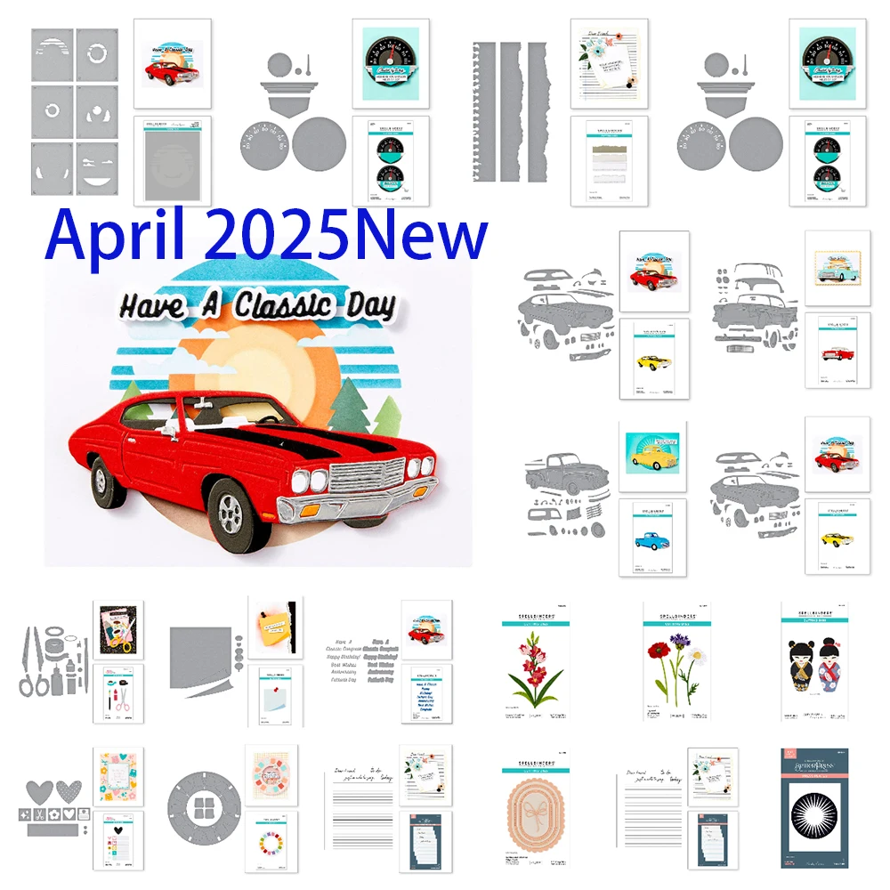 Classic Car Metal Cutting Dies for Scrapbook Flower Stencil Hot Foil Embossing Decoration DIY Greeting Card Handmade 2025 New
Classic Car Metal Cutting Dies for Scrapbook Flower Stencil Hot Foil Embossing Decoration DIY Greeting Card Handmade 2025 New