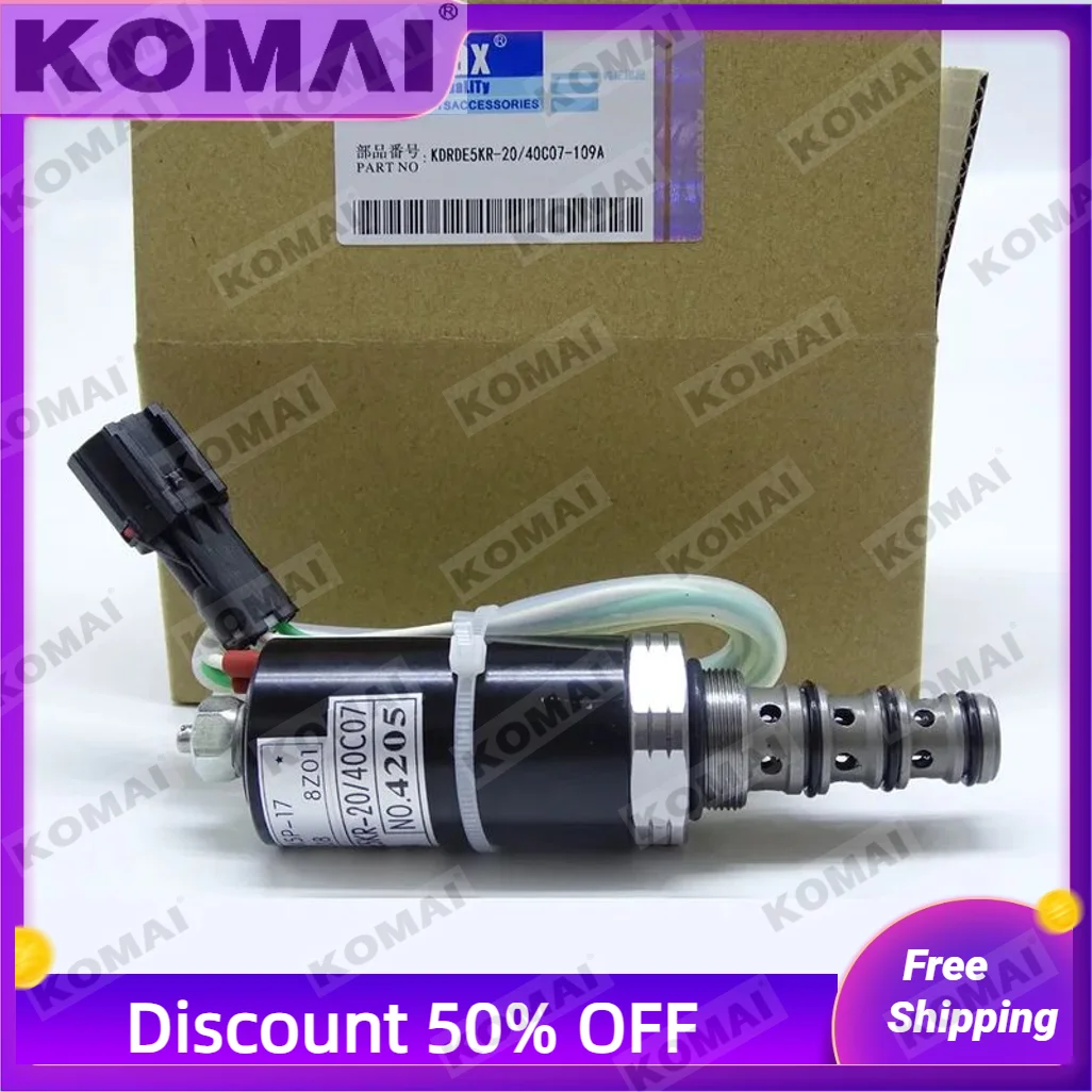 Excavator hydraulic pump solenoid valve KDRDE5KR-20/40C07-109A hydraulic pump solenoid valve
Excavator hydraulic pump solenoid valve KDRDE5KR-20/40C07-109A hydraulic pump solenoid valve