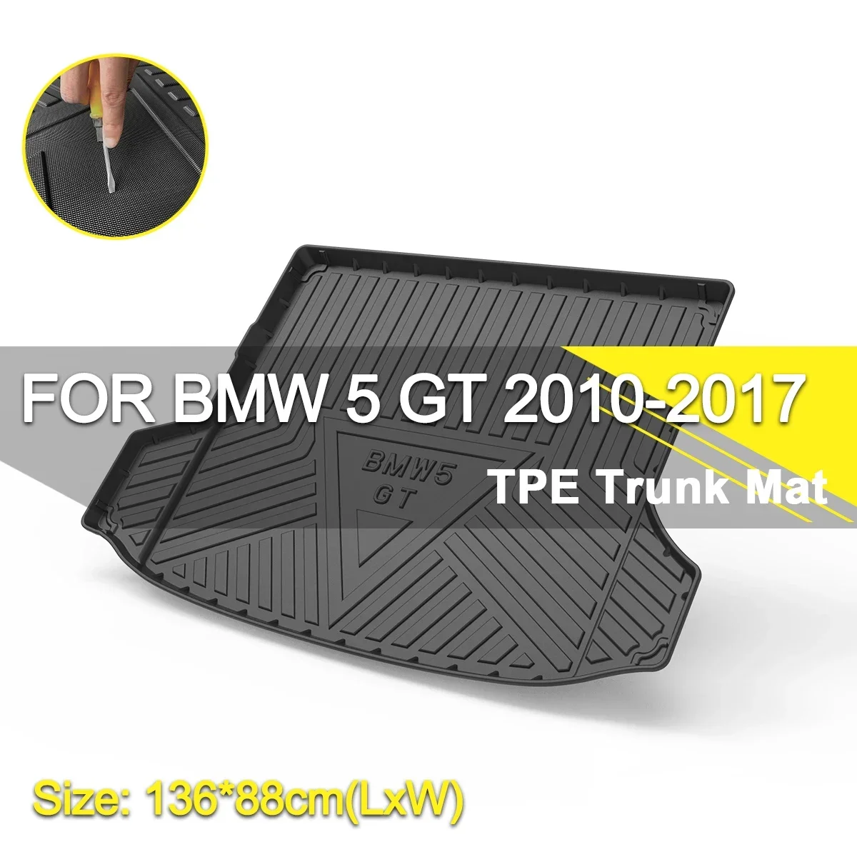 Car Rear Trunk Cover Mat TPE Waterproof Non-Slip Rubber Cargo Liner For BMW 5 Series GT 2010-2017 Auto Accessories
Car Rear Trunk Cover Mat TPE Waterproof Non-Slip Rubber Cargo Liner For BMW 5 Series GT 2010-2017 Auto Accessories