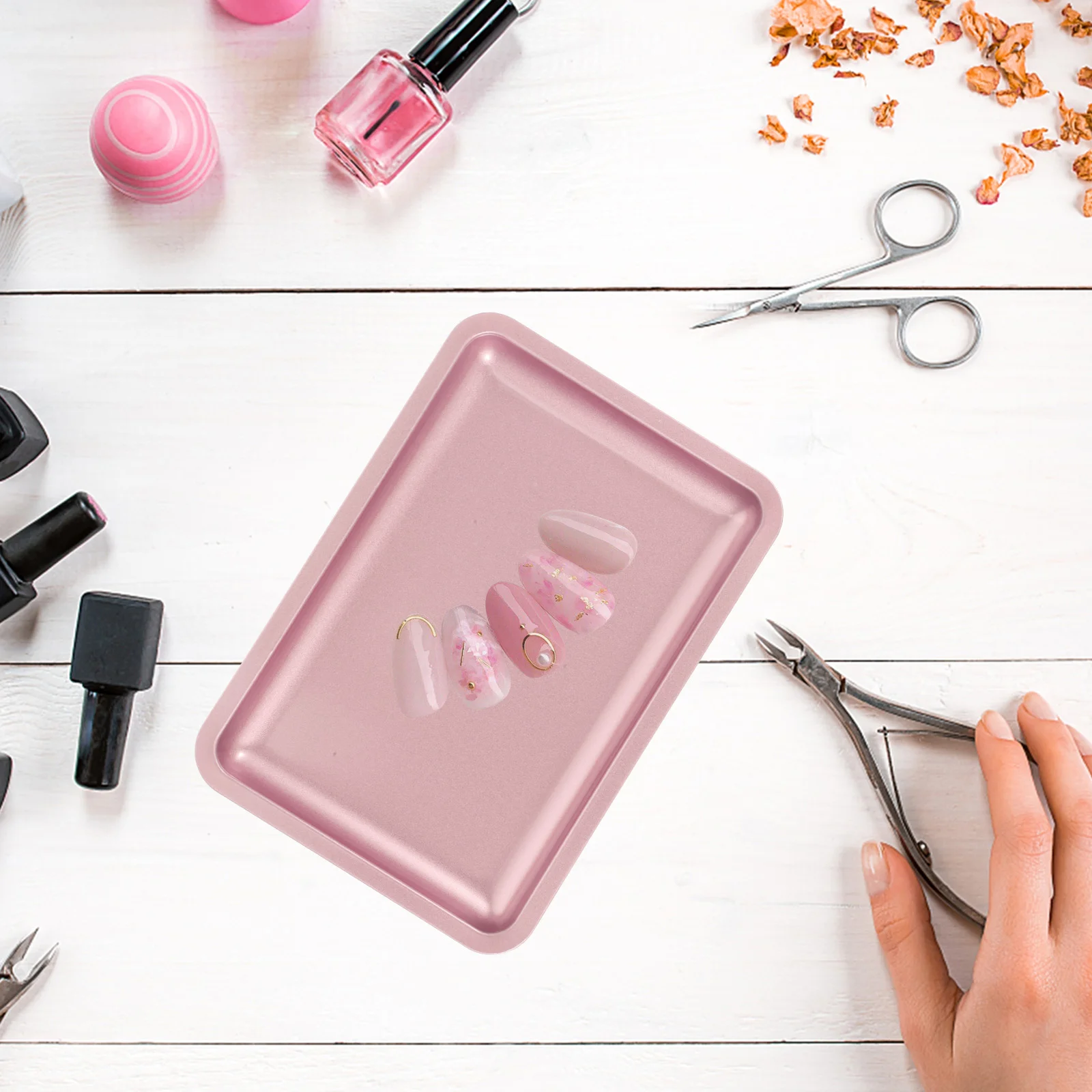Stainless Steel Jewelry Tray Manicure Desktop Tool Storage (Pink) Display Trinket Plate
Stainless Steel Jewelry Tray Manicure Desktop Tool Storage (Pink) Display Trinket Plate