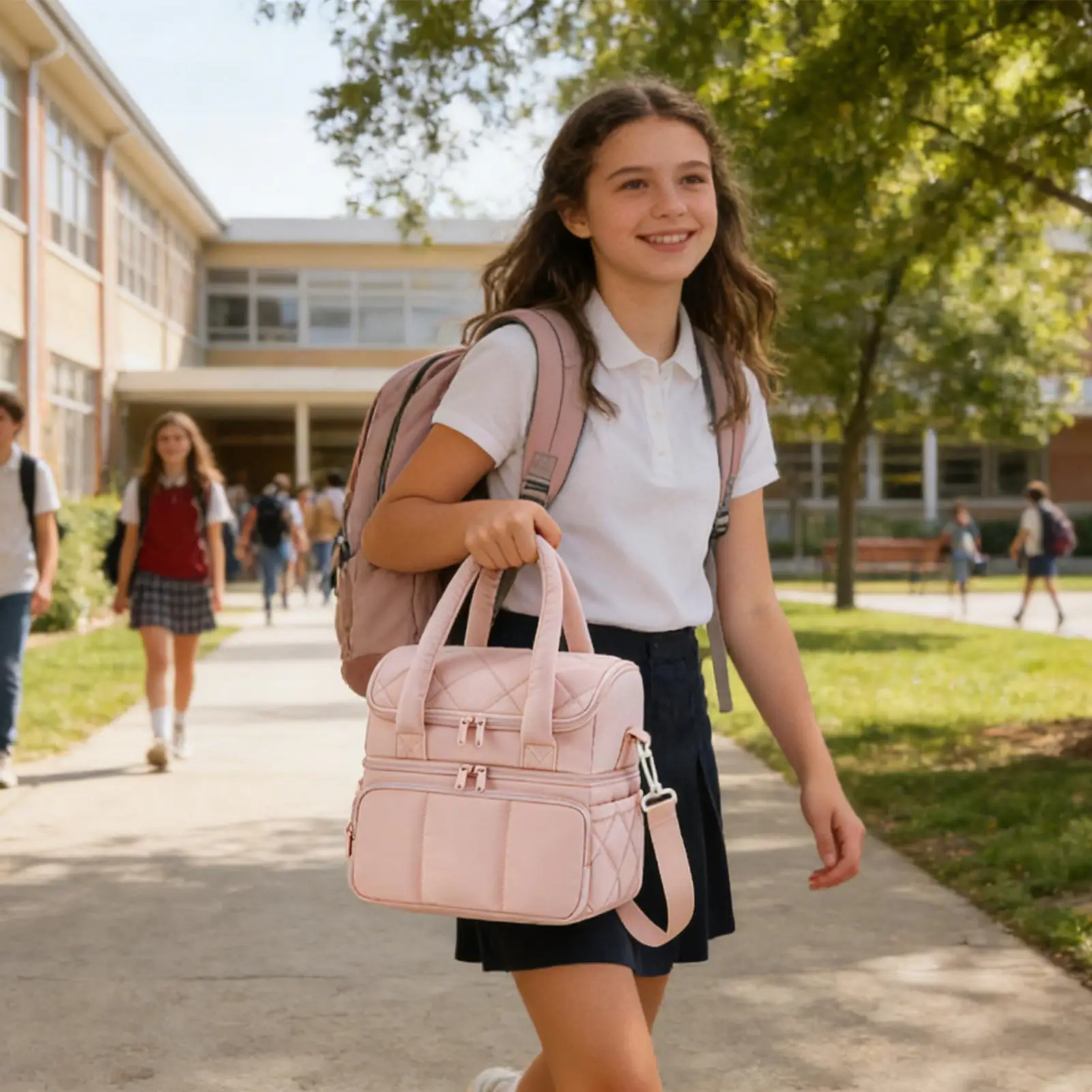 Lunch Box Bag Thermal Lunch Cooler Carrier Portable Cooler Bag For School Office Picnic Camping Hiking Travel Outdoor Commuting
Lunch Box Bag Thermal Lunch Cooler Carrier Portable Cooler Bag For School Office Picnic Camping Hiking Travel Outdoor Commuting