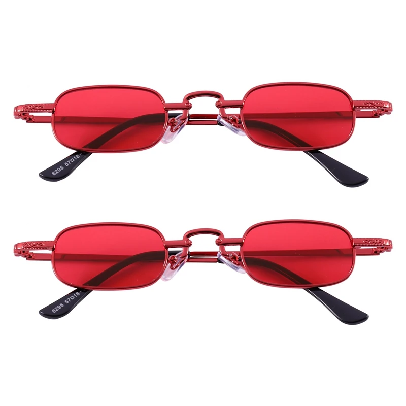 2X Retro Punk Glasses Clear Square Sunglasses Female Retro Sunglasses Men Metal Frame-Red
2X Retro Punk Glasses Clear Square Sunglasses Female Retro Sunglasses Men Metal Frame-Red