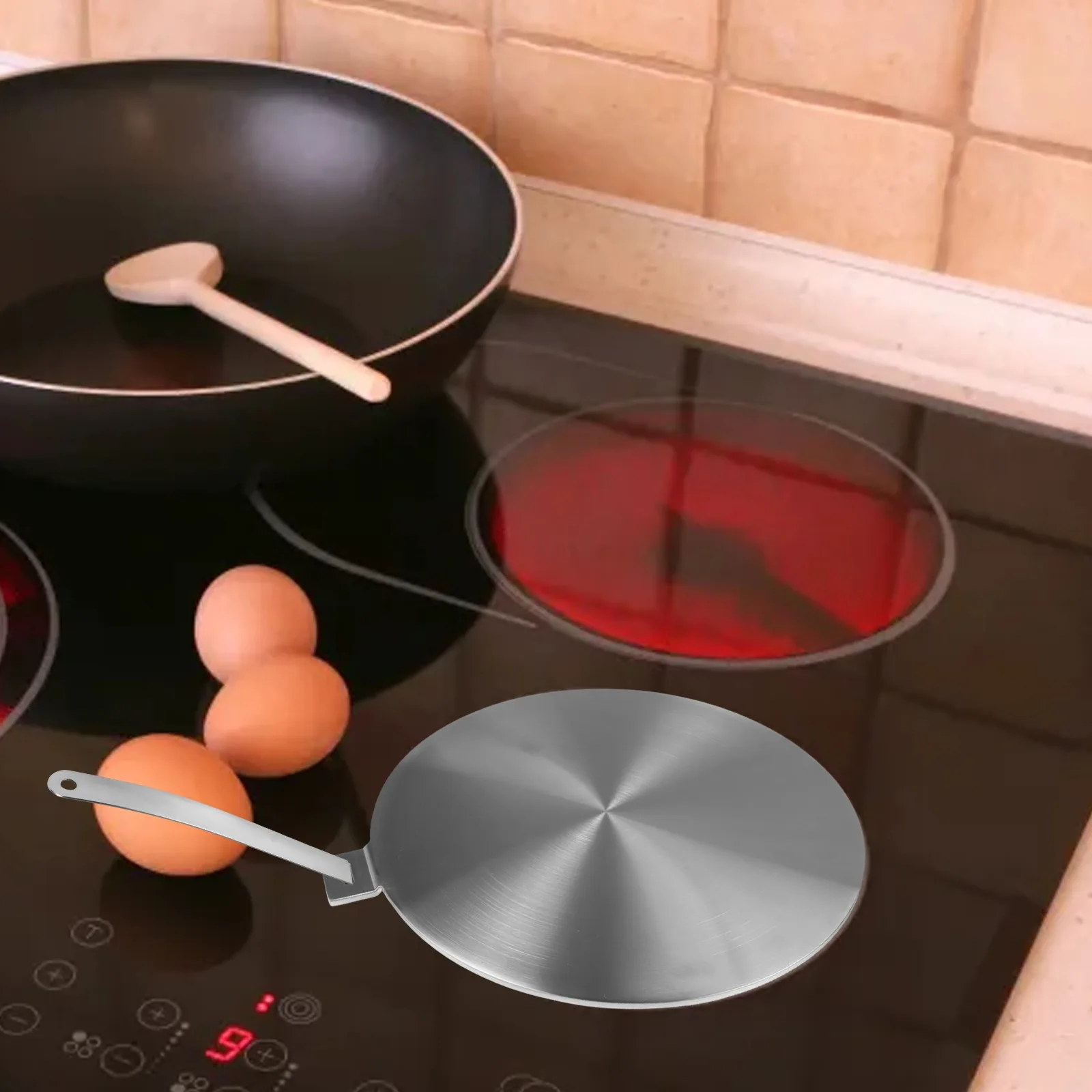 Пластина рассеивателя тепла изготовлена из нержавеющей стали для индукционного использования помогает разноцветным рассеиванием тепла и защитить поверхность посуды
Пластина рассеивателя тепла изготовлена из нержавеющей стали для индукционного использования помогает разноцветным рассеиванием тепла и защитить поверхность посуды