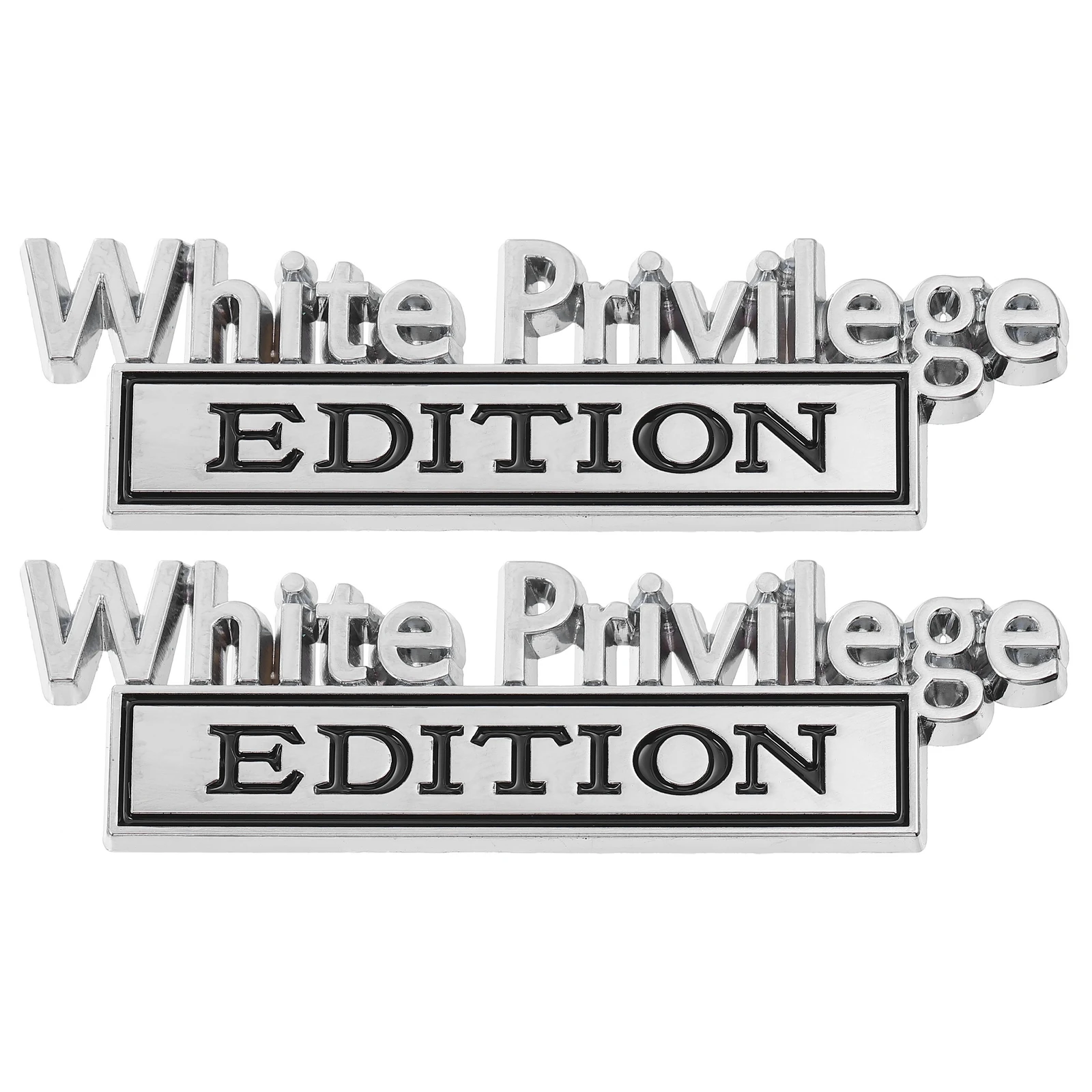 2 Pcs Logo Car Side Sticker Emblems Vehicles White Privilege Badges Truck Edition Signs Automotive The Decal
2 Pcs Logo Car Side Sticker Emblems Vehicles White Privilege Badges Truck Edition Signs Automotive The Decal