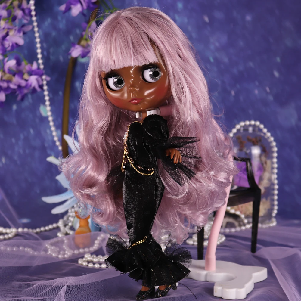 ICY DBS Blyth Doll 30cm Violet Hair Color Deep Dark Skin Glossy Face Including Clothes & Shoes 19 Joints Doll Girl Festival Gift
ICY DBS Blyth Doll 30cm Violet Hair Color Deep Dark Skin Glossy Face Including Clothes & Shoes 19 Joints Doll Girl Festival Gift