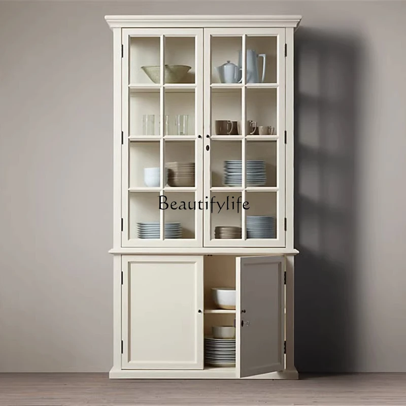 American rural solid wood home dining side cabinet, French simple and retro customizable bookcase
American rural solid wood home dining side cabinet, French simple and retro customizable bookcase