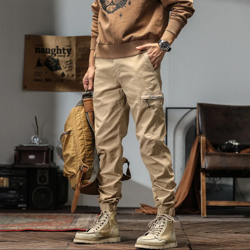 Men Youth Fashion Trend Retro Washed Casual Pants Men Elastic Slim Fit Tapered Cargo Pants Men Streetwear Style Casual Pants
Men Youth Fashion Trend Retro Washed Casual Pants Men Elastic Slim Fit Tapered Cargo Pants Men Streetwear Style Casual Pants