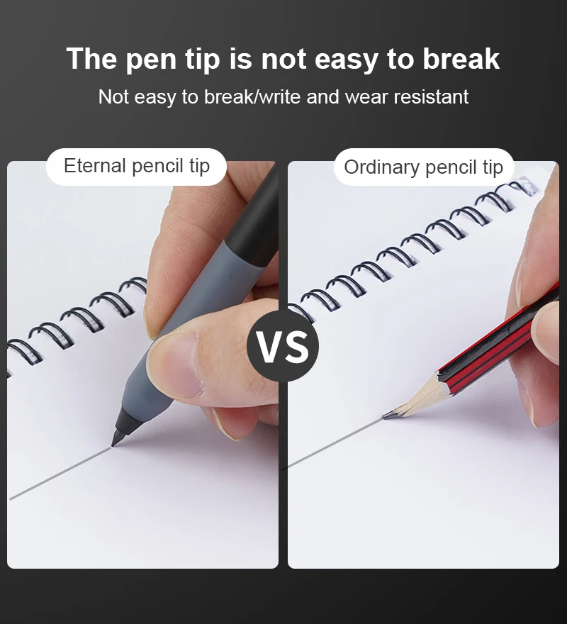 Durable Inkless Eternal Pencil HB Unlimited Writing Pen No Ink Sketch Tool Office Supplies School Stationery Gift FOR KIDS
Durable Inkless Eternal Pencil HB Unlimited Writing Pen No Ink Sketch Tool Office Supplies School Stationery Gift FOR KIDS