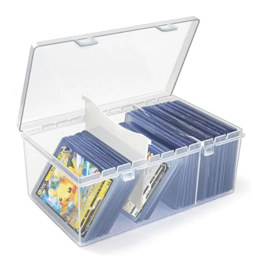 Trading Card Storage Box with 2 Dividers, Toploads Storage Box Plastic Baseball Card Storage Box for 500+ Sports Cards 00+ Top
Trading Card Storage Box with 2 Dividers, Toploads Storage Box Plastic Baseball Card Storage Box for 500+ Sports Cards 00+ Top