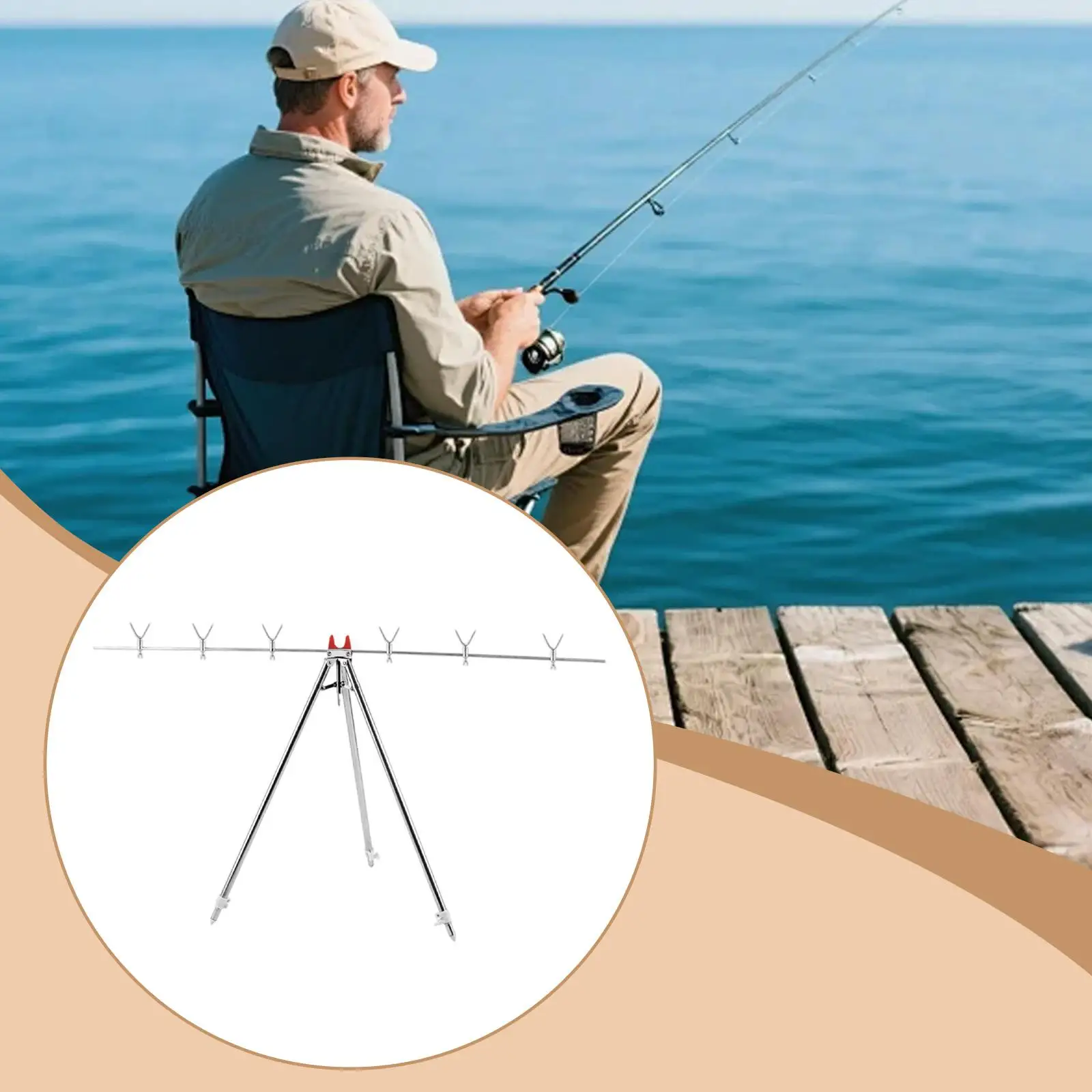 Universal Multifunctional Fishing Rod Holder Rack Stainless Steel Adjustable Tripod Rest for River Lake and Beach Fishing
Universal Multifunctional Fishing Rod Holder Rack Stainless Steel Adjustable Tripod Rest for River Lake and Beach Fishing