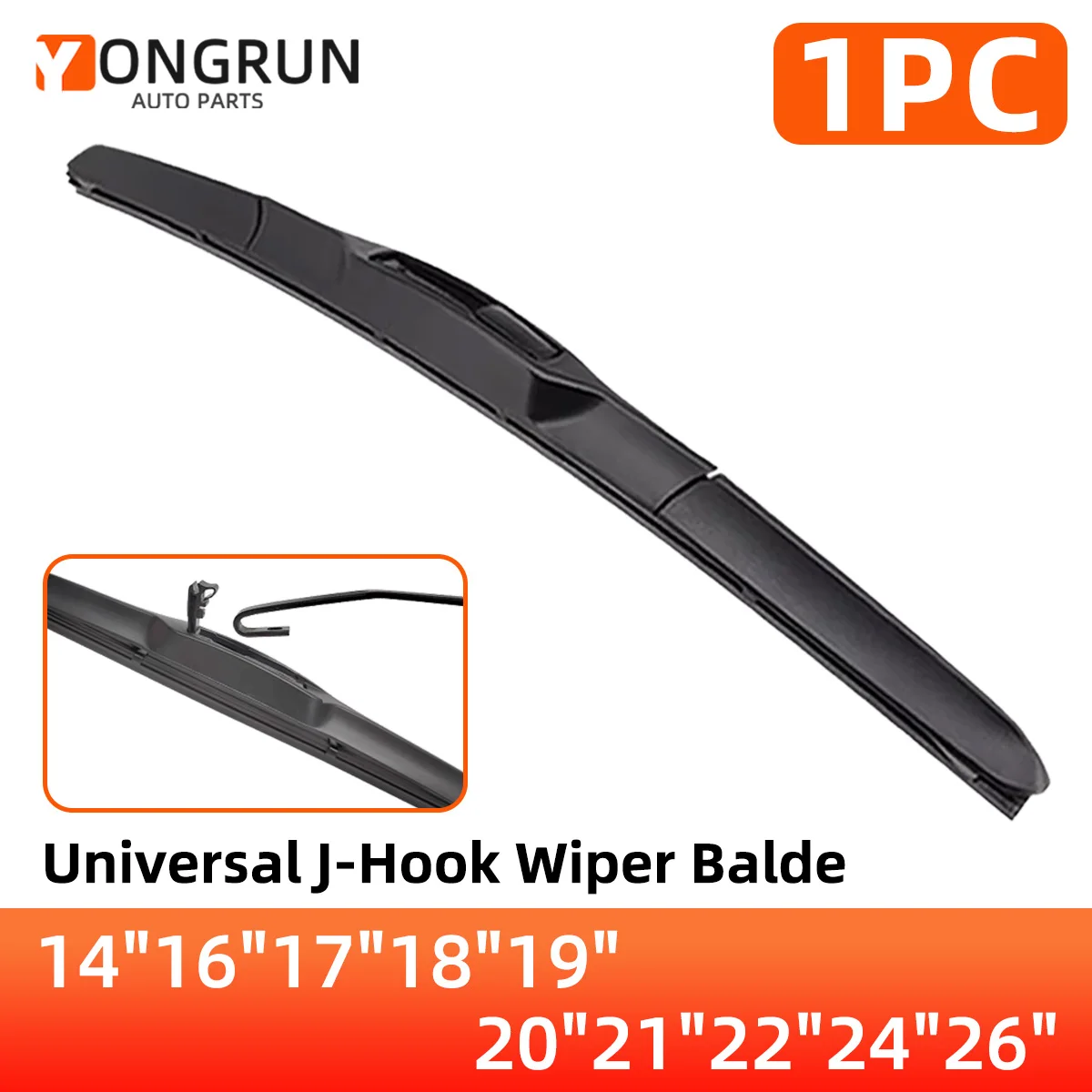 YONGRUN 1PCWiper Blade Universal J/U Hook Wiper Blade Three-Level Design 14"16"17"18"19"20"21"22"24"26" Car Windshield Wiper
YONGRUN 1PCWiper Blade Universal J/U Hook Wiper Blade Three-Level Design 14"16"17"18"19"20"21"22"24"26" Car Windshield Wiper
