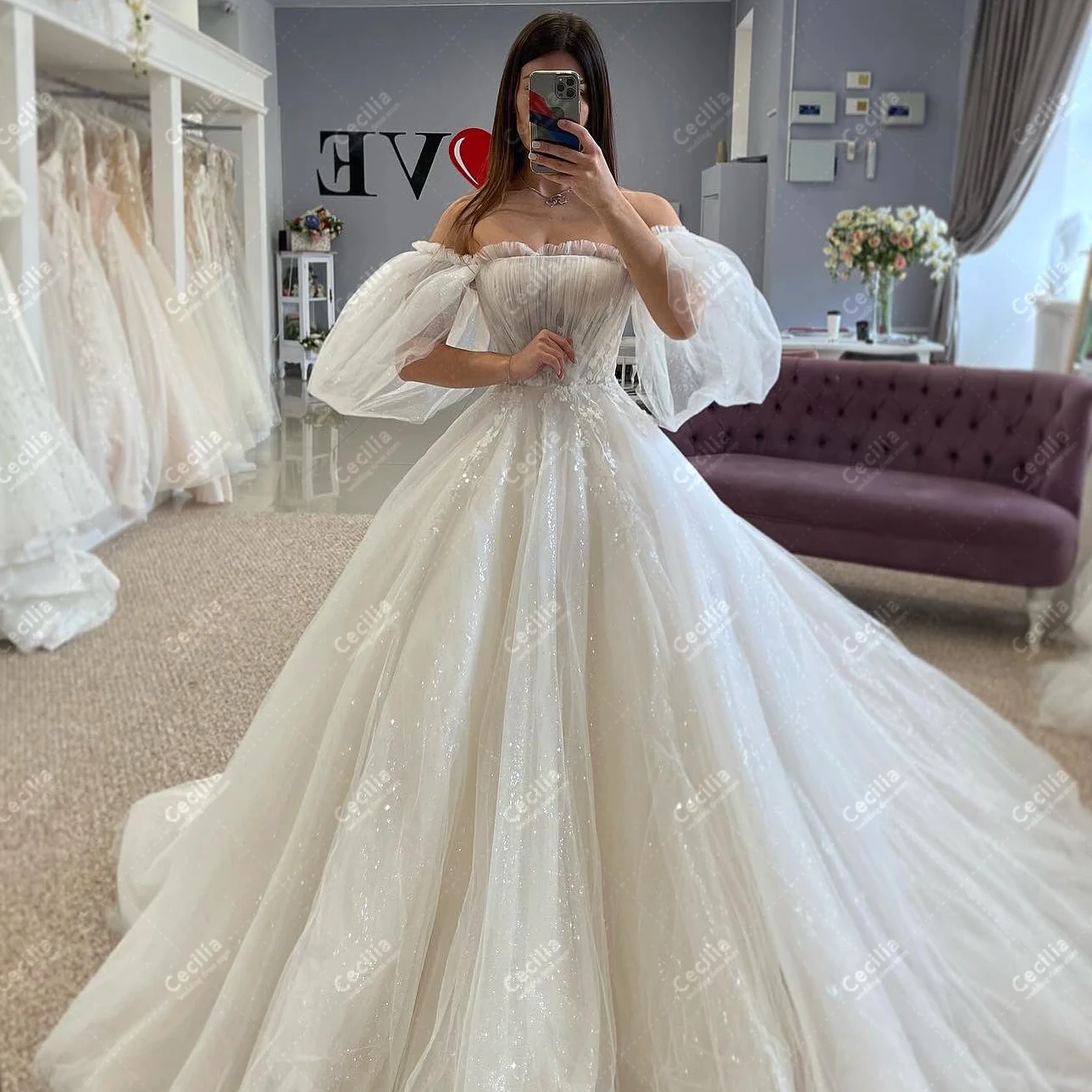 Gorgeous Wedding Dresses Vintage Bridal Gowns Sequin Appliques Puff Sleeves Robes For Women Customized Vestidos De Novia 2025
Gorgeous Wedding Dresses Vintage Bridal Gowns Sequin Appliques Puff Sleeves Robes For Women Customized Vestidos De Novia 2025
