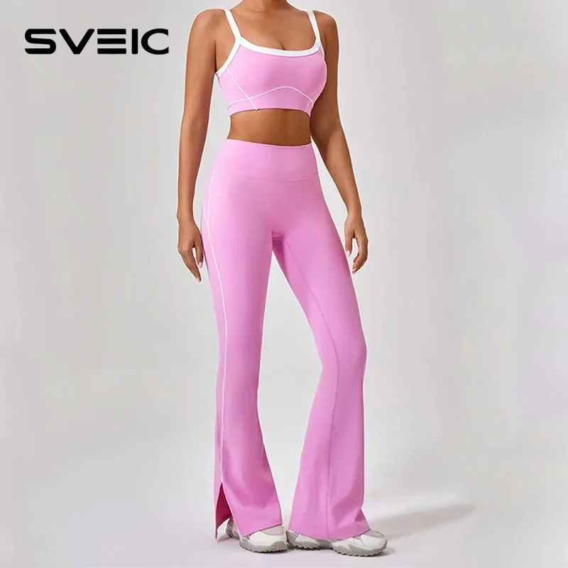 SVEIC Yoga Set Sports Bra Contrast Color High Waist Leggings Fitness Pants Workout Running Training Women Tracksuit Gym Clothing
SVEIC Yoga Set Sports Bra Contrast Color High Waist Leggings Fitness Pants Workout Running Training Women Tracksuit Gym Clothing