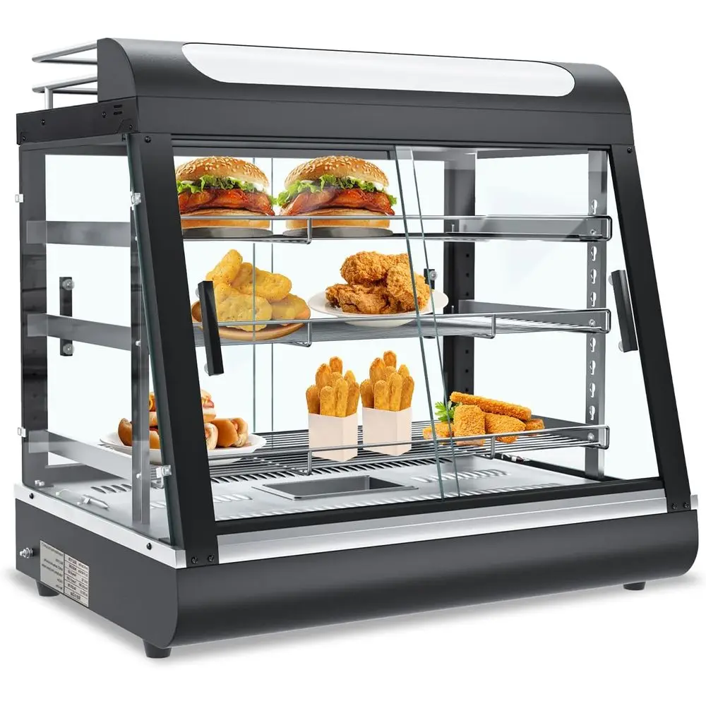 27 inch Commercial Food Warming Cabinet, 3 Tier Countertop Heated with Top Rack for Pizza/Pretzel, Three Color, Temper Glass, w/
27 inch Commercial Food Warming Cabinet, 3 Tier Countertop Heated with Top Rack for Pizza/Pretzel, Three Color, Temper Glass, w/
