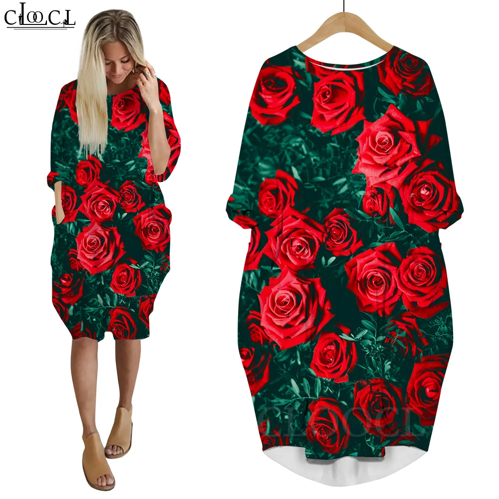 CLOOCL Rose Dresses Flowers 3D Printing Long Sleeve Loose Casual Robe Femme Valentine's Gift Evening Party Shirt Dress
CLOOCL Rose Dresses Flowers 3D Printing Long Sleeve Loose Casual Robe Femme Valentine's Gift Evening Party Shirt Dress