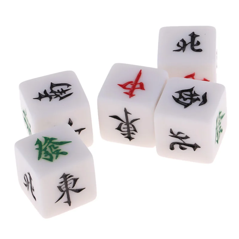 5 Pieces Acrylic D6 22mm Mahjong Dices For Travel Entertainment Board Games Accessories
5 Pieces Acrylic D6 22mm Mahjong Dices For Travel Entertainment Board Games Accessories