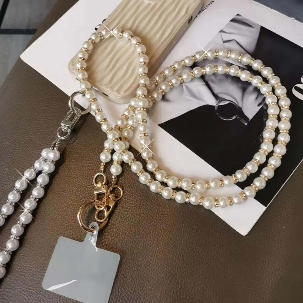 Fashion Single Shoulder Pearl Phone Lanyard Crossbody With Patch Bead Phone Chain Glitter Anti Drop Cellphone Straps Women Girls
Fashion Single Shoulder Pearl Phone Lanyard Crossbody With Patch Bead Phone Chain Glitter Anti Drop Cellphone Straps Women Girls