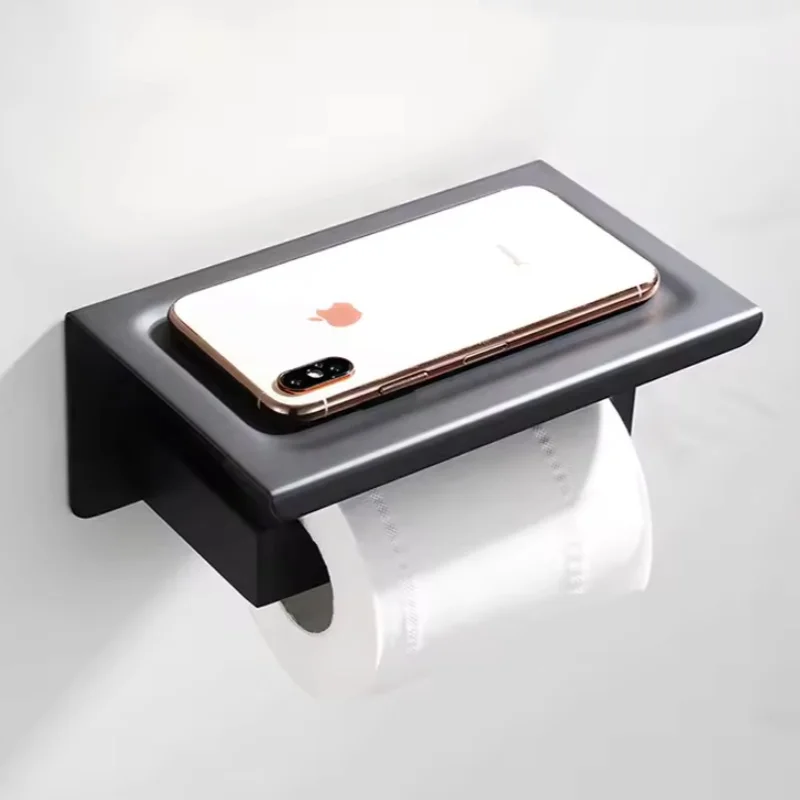 Brushed Black Gold Chrome Stainless Steel Toilet Paper Holder with Shelf Single Double Ring Bathroom Tissue Roll Stand
Brushed Black Gold Chrome Stainless Steel Toilet Paper Holder with Shelf Single Double Ring Bathroom Tissue Roll Stand